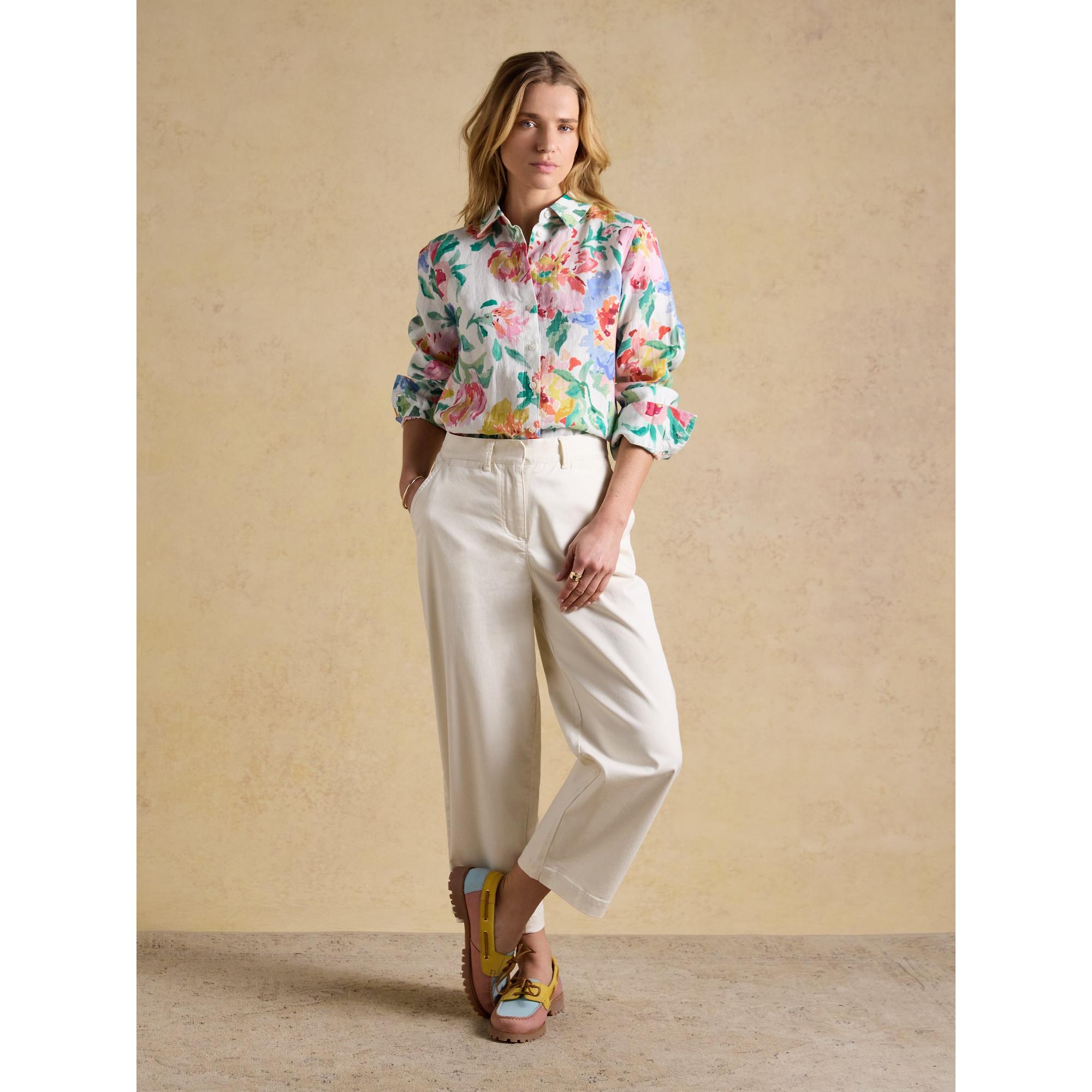 Product image 5 of 7 of Joules Women's Anna Long Sleeve 100% Linen Shirt - Multi Floral