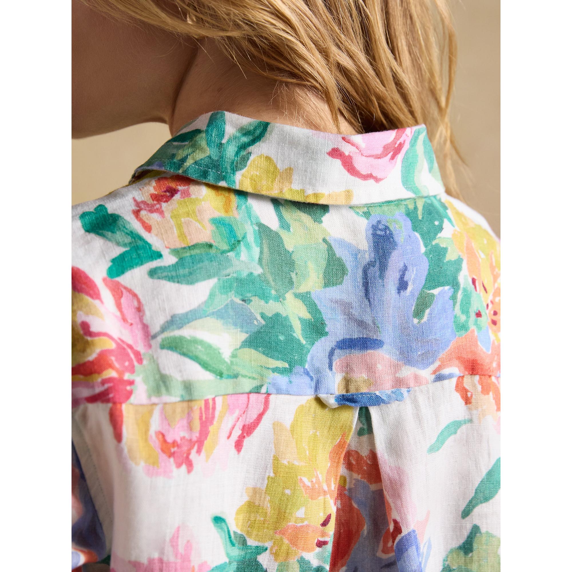 Product image 7 of 7 of Joules Women's Anna Long Sleeve 100% Linen Shirt - Multi Floral