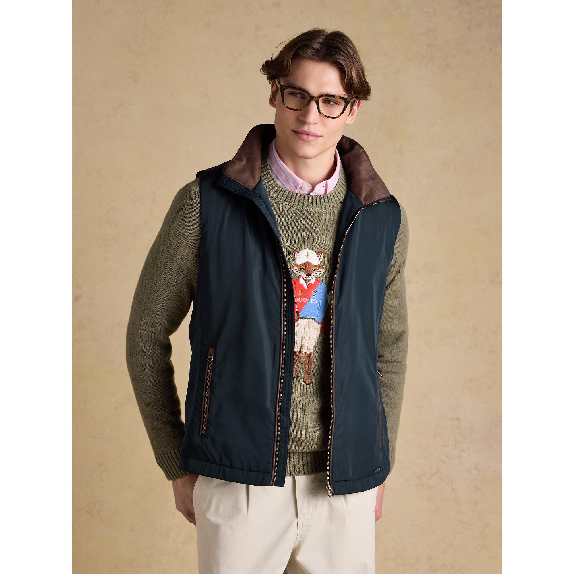 Product image 10 of 11 of Joules Men's Farnham Padded Fleece Lined Gilet - Navy Blue