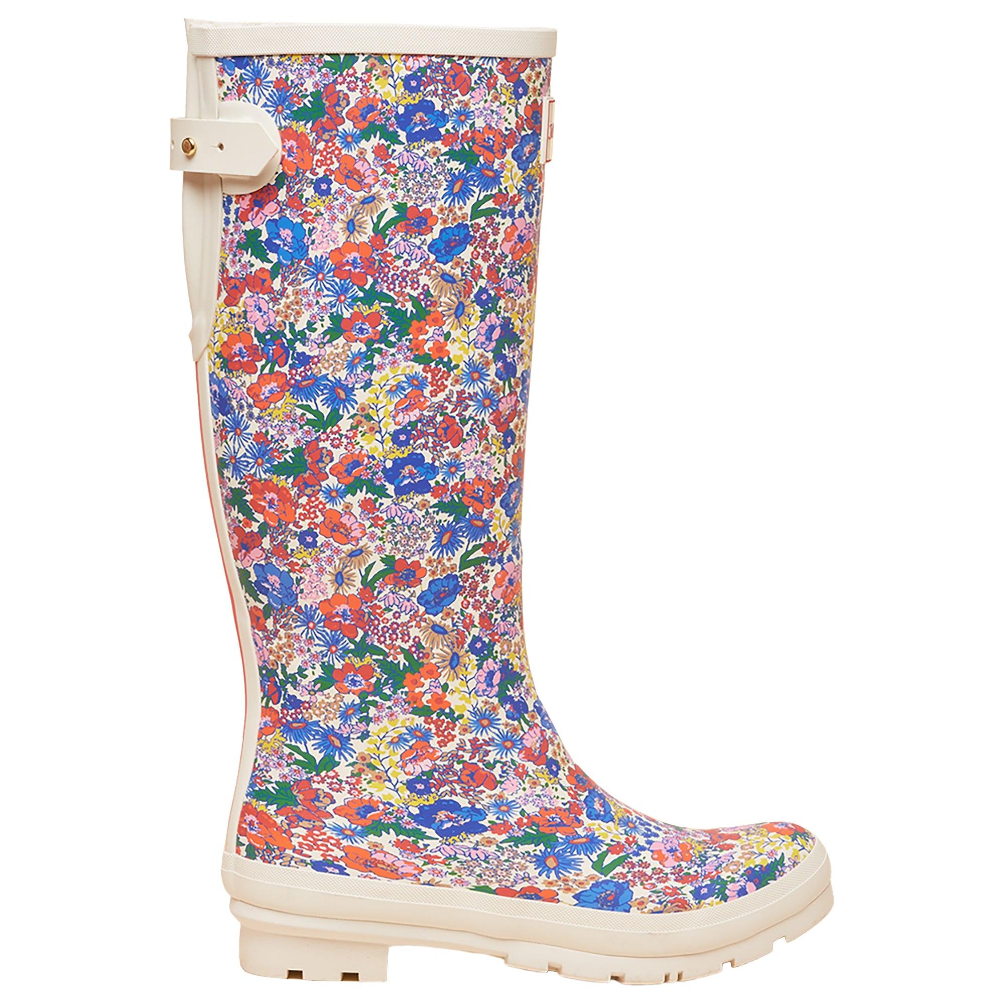 Product image 1 of 6 of Joules Women's Floral Adjustable Tall Wellies - White Ditsy