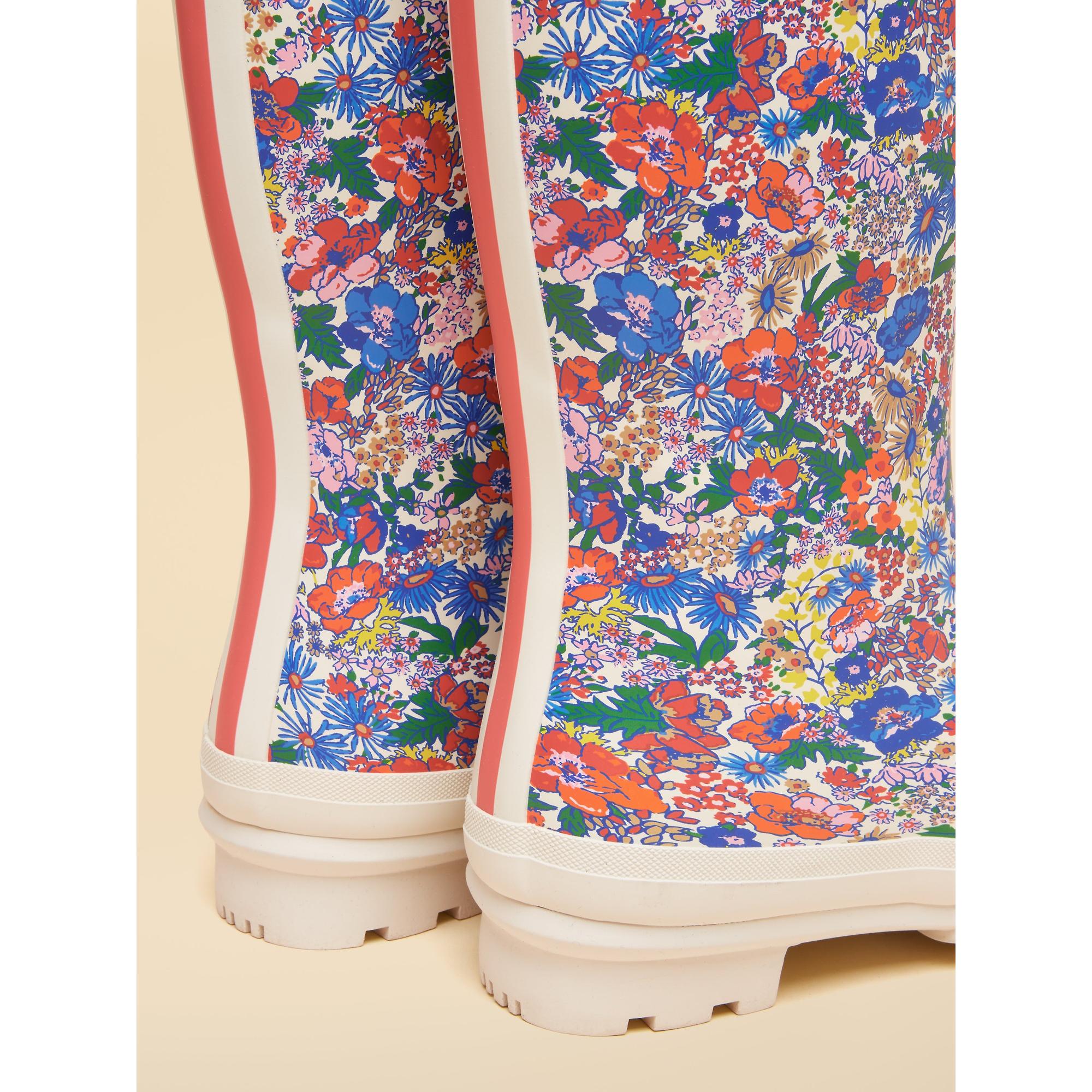 Product image 6 of 6 of Joules Women's Floral Adjustable Tall Wellies - White Ditsy