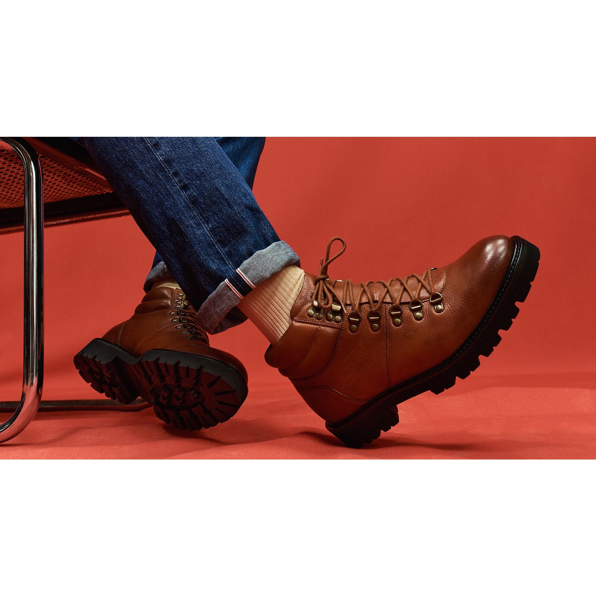 Product image 7 of 7 of Oliver Sweeney Men's Helford Milled Leather Hiker Boots - Dark Tan