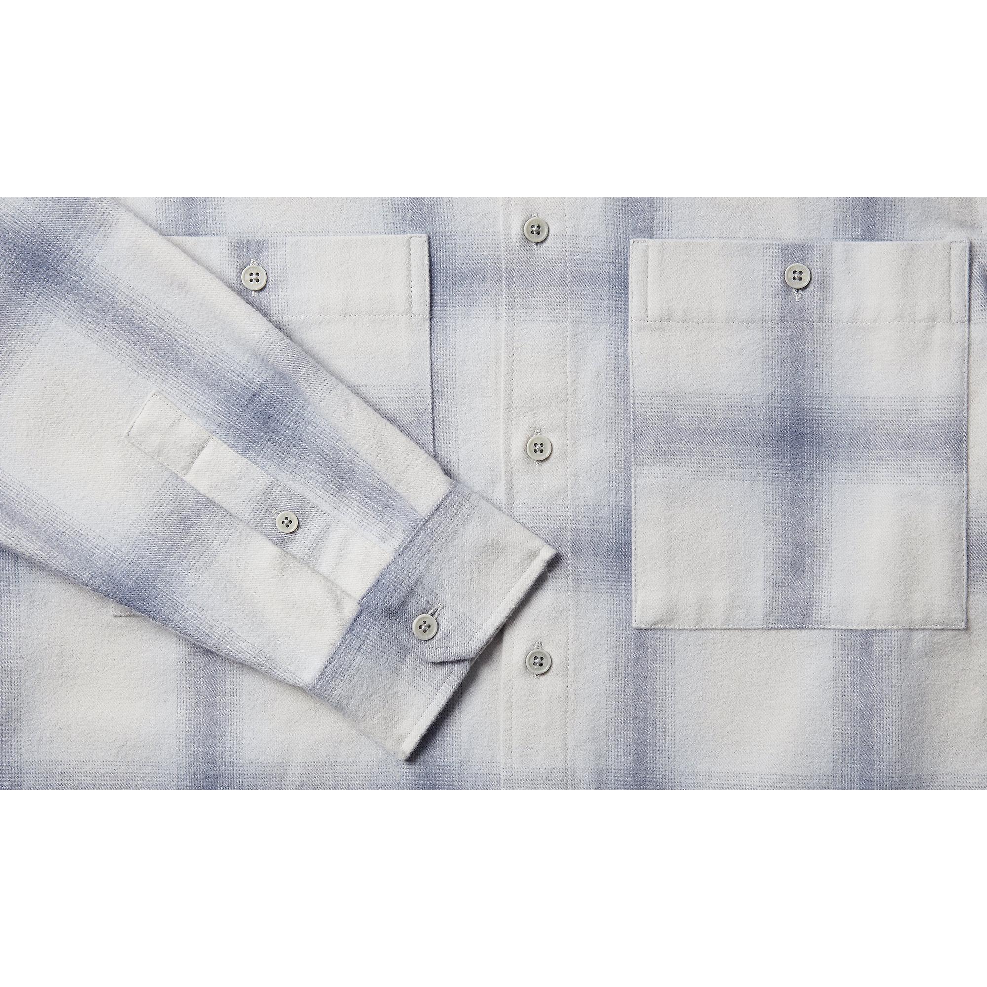 Product image 2 of 2 of Belstaff Men's Cotton Check Outpost Flannel Shirt - Silver Birch / Quarry Blue / Line Blue