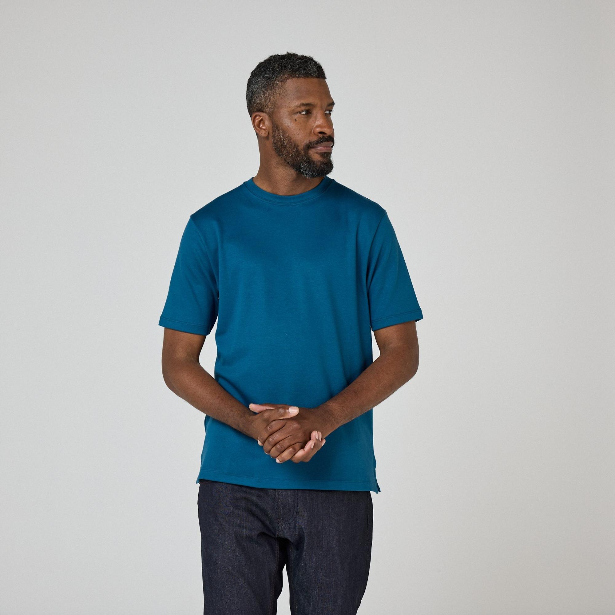 Product image 2 of 8 of Oliver Sweeney Men's Palmela Jersey Cotton T-Shirt - Petrol