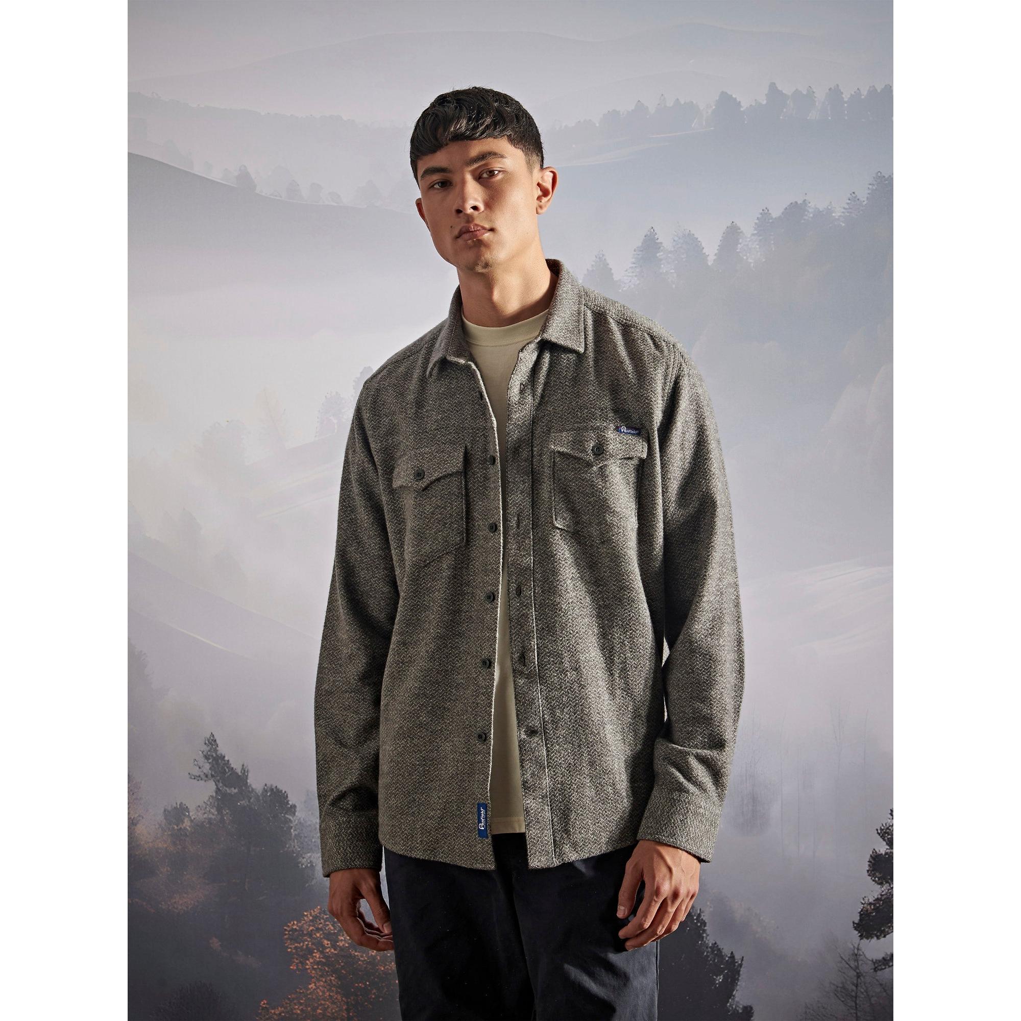 Product image 2 of 9 of Penfield Men's Brushed Textured Overshirt - Mid Grey Heather