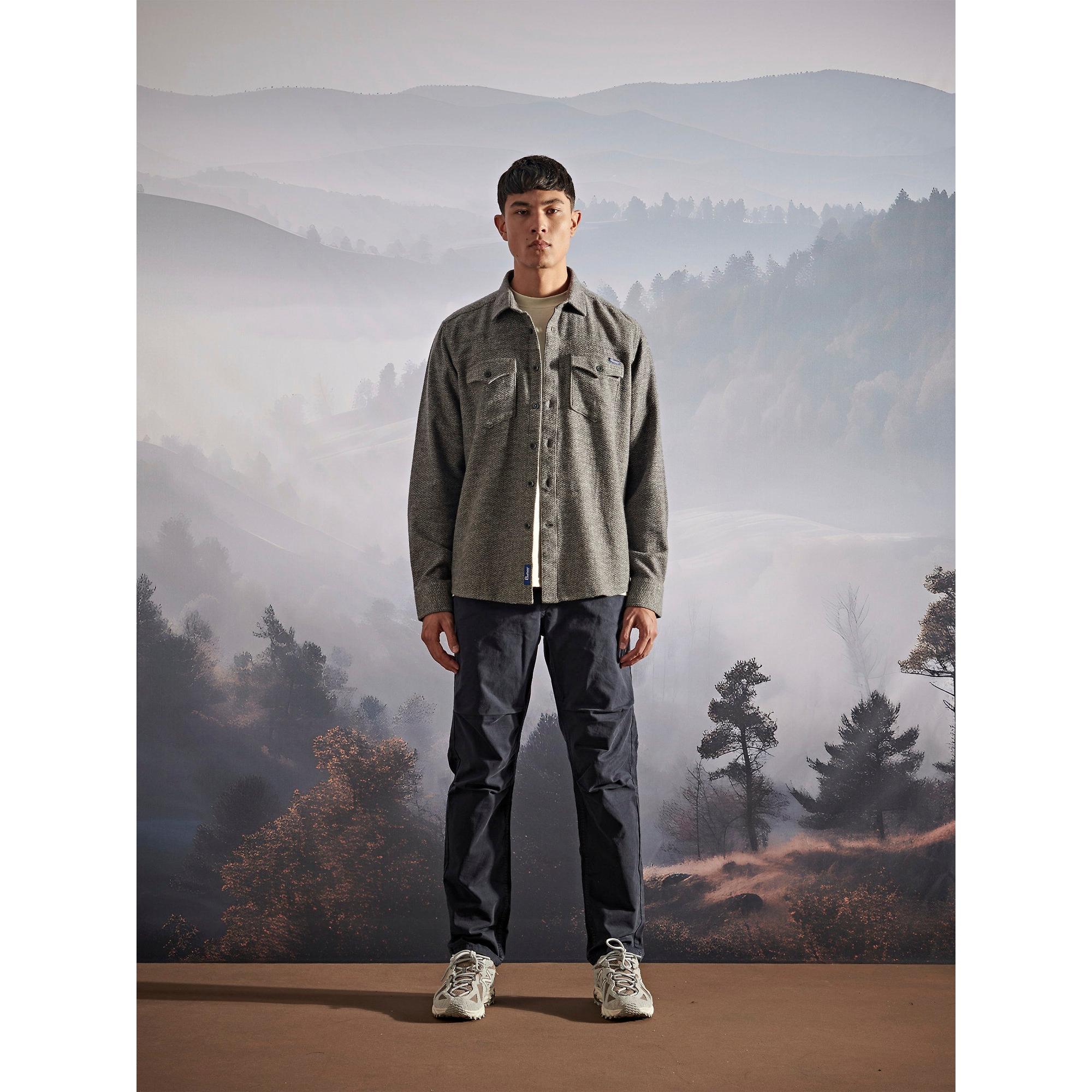 Product image 3 of 9 of Penfield Men's Brushed Textured Overshirt - Mid Grey Heather