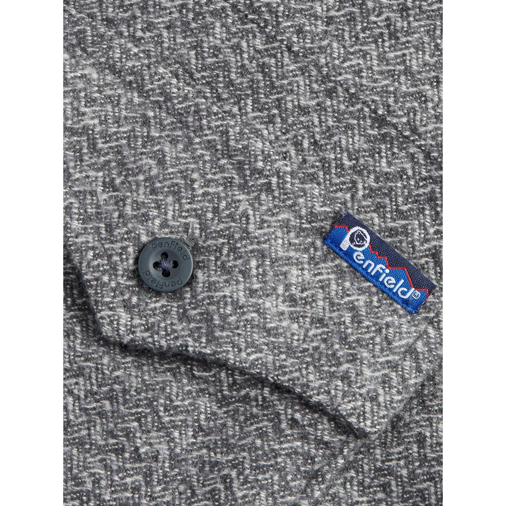 Product image 7 of 9 of Penfield Men's Brushed Textured Overshirt - Mid Grey Heather