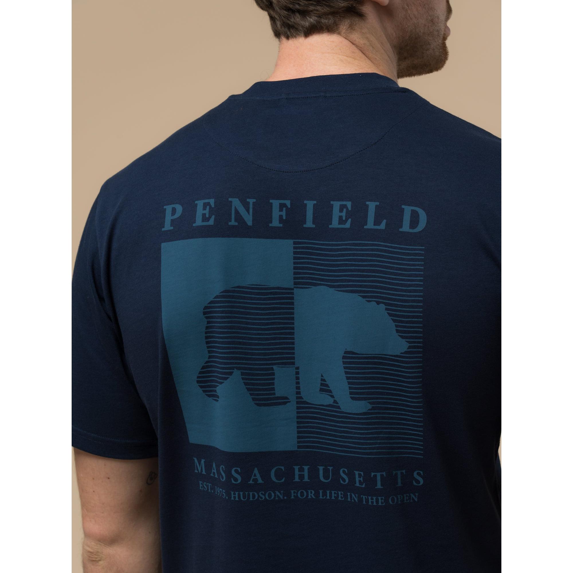 Product image 6 of 10 of Penfield Men's Contrast Stripe Bear T-Shirt - Navy