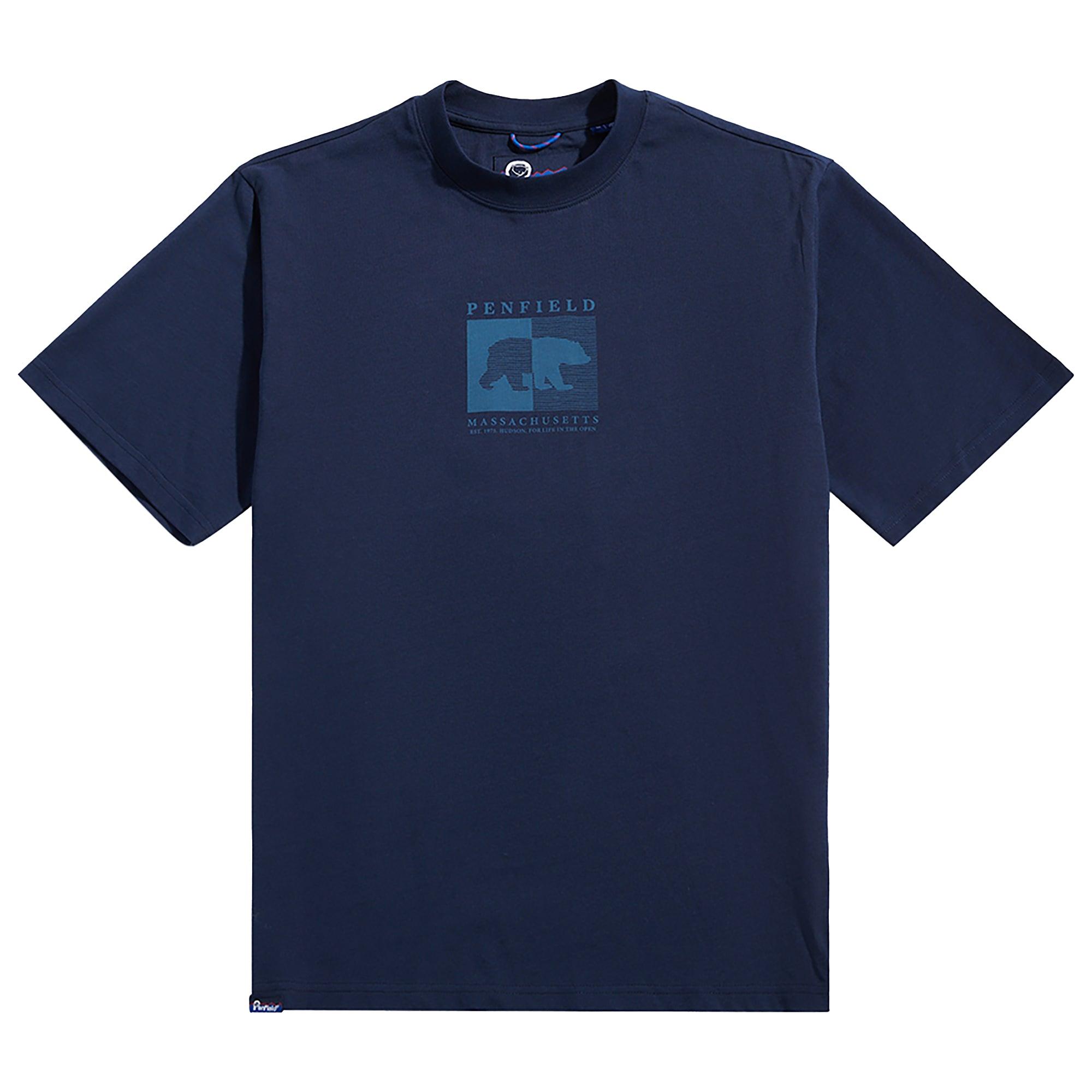 Product image 1 of 10 of Penfield Men's Contrast Stripe Bear T-Shirt - Navy