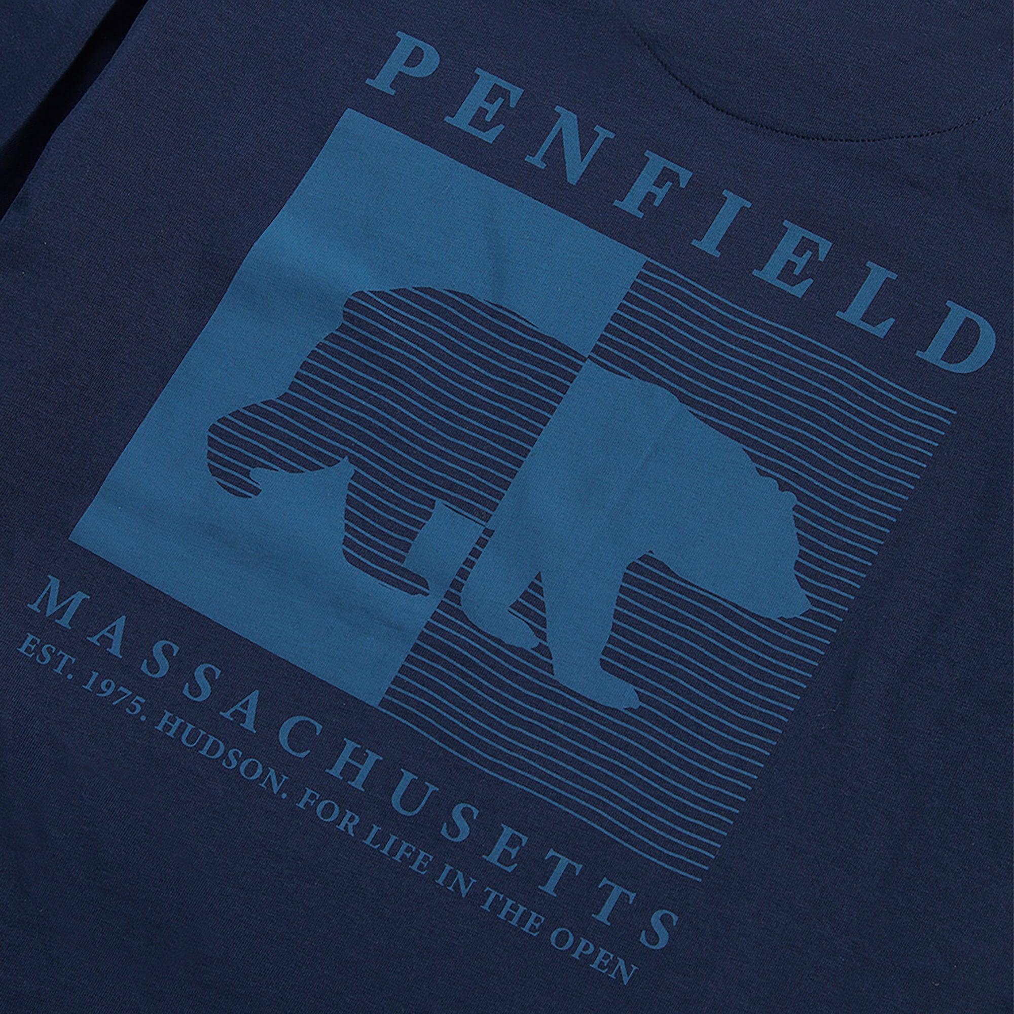 Product image 9 of 10 of Penfield Men's Contrast Stripe Bear T-Shirt - Navy