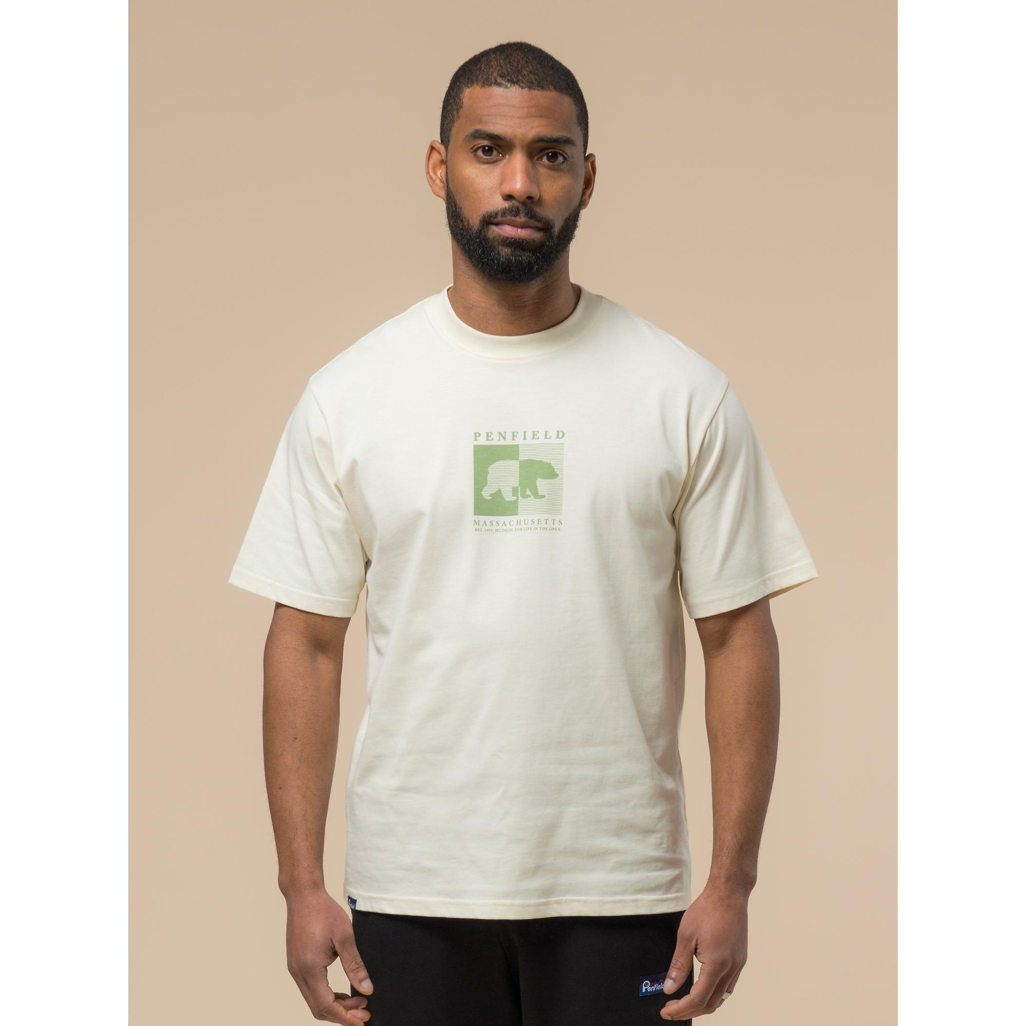 Product image 3 of 11 of Penfield Men's Contrast Stripe Bear T-Shirt - Vanilla