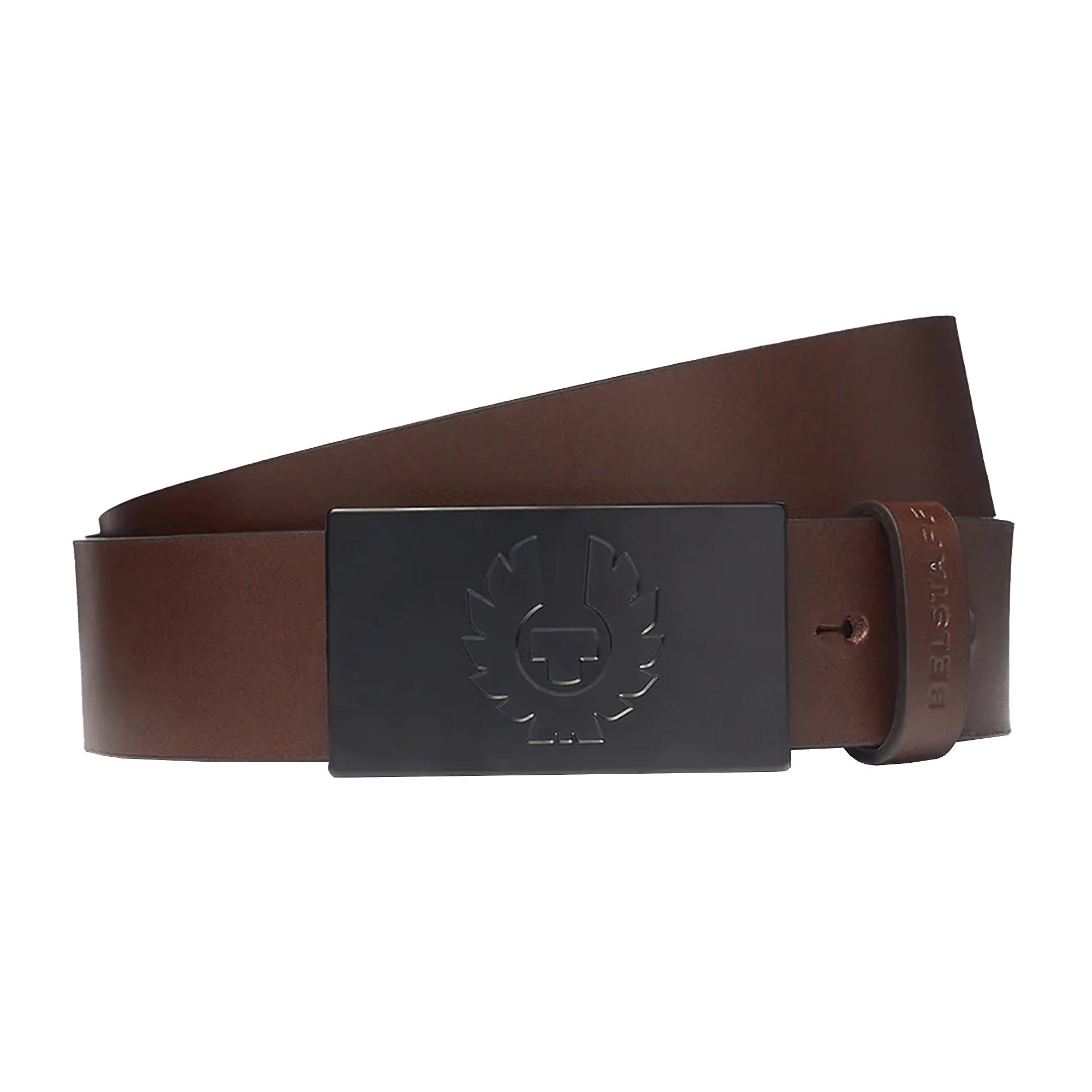 Product image 1 of 3 of Belstaff Men's Calf Leather Phoenix Buckle Belt - Ebony