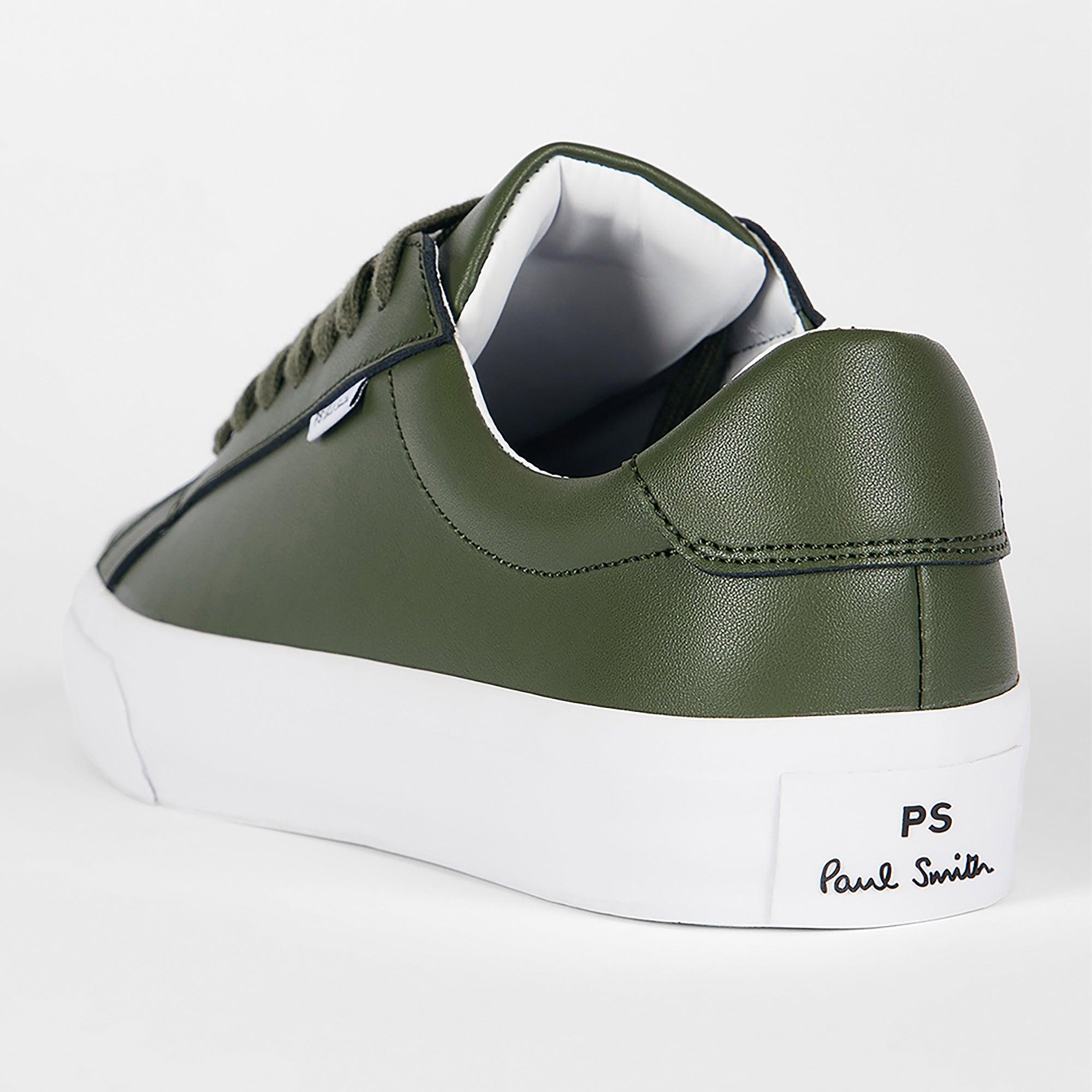 Product image 3 of 5 of PS By Paul Smith Men's Coated Leather Amos Trainers - Khaki