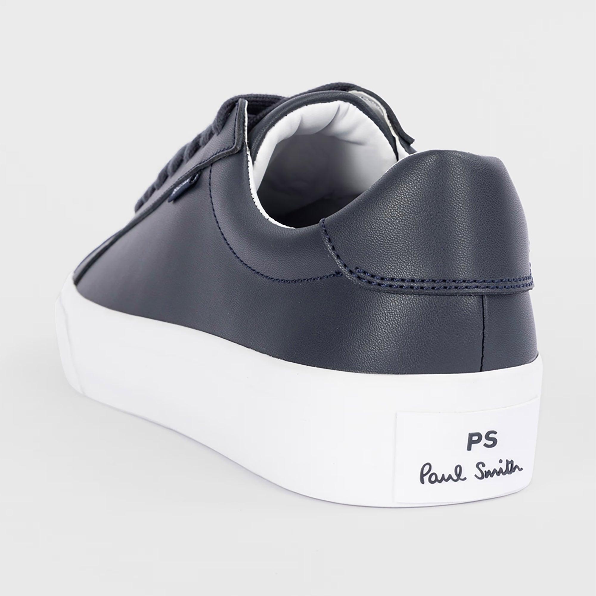Product image 3 of 5 of PS By Paul Smith Men's Coated Leather Amos Trainers - Dark Navy