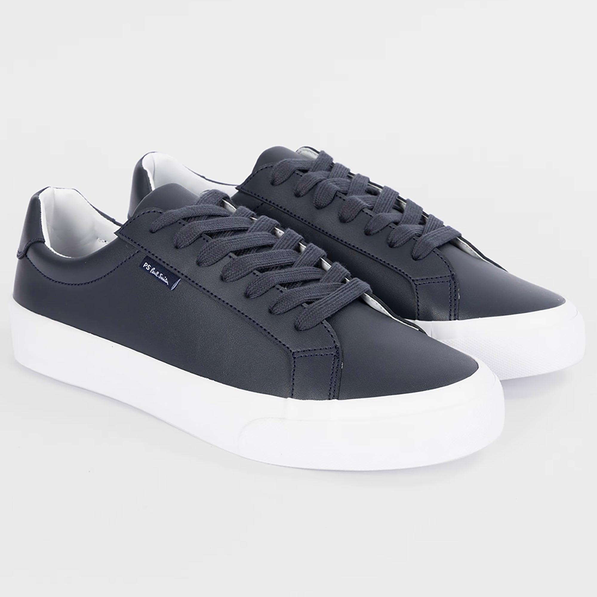 Product image 4 of 5 of PS By Paul Smith Men's Coated Leather Amos Trainers - Dark Navy
