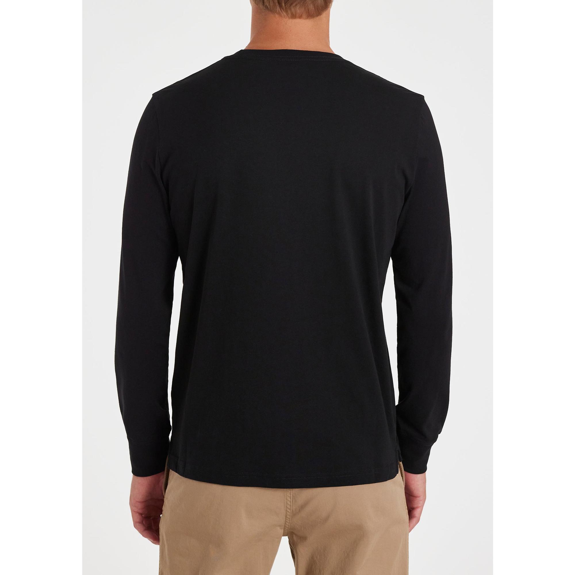 Product image 4 of 7 of PS By Paul Smith Men's Cotton Zebra Logo Long-Sleeve T-Shirt - Black