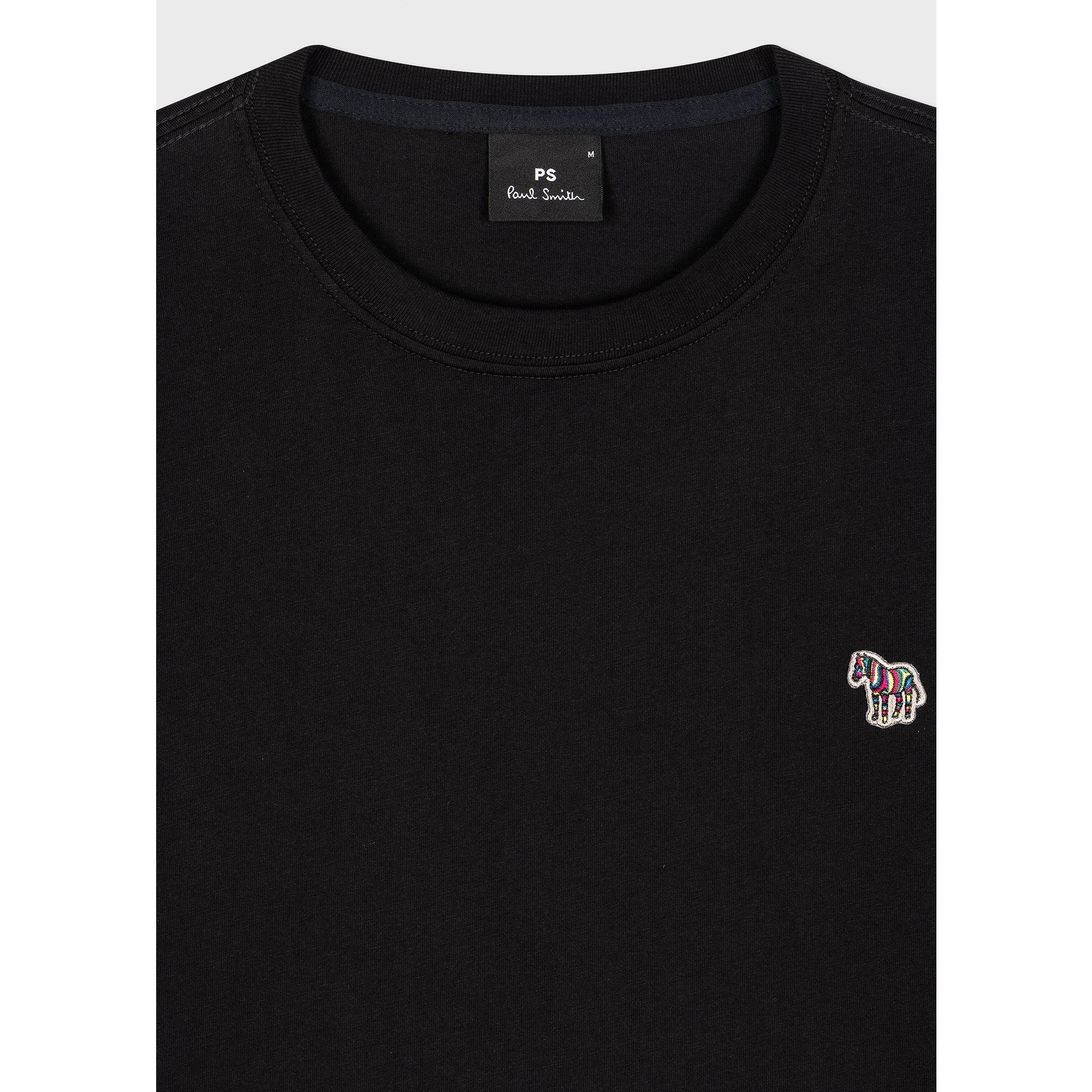 Product image 6 of 7 of PS By Paul Smith Men's Cotton Zebra Logo Long-Sleeve T-Shirt - Black