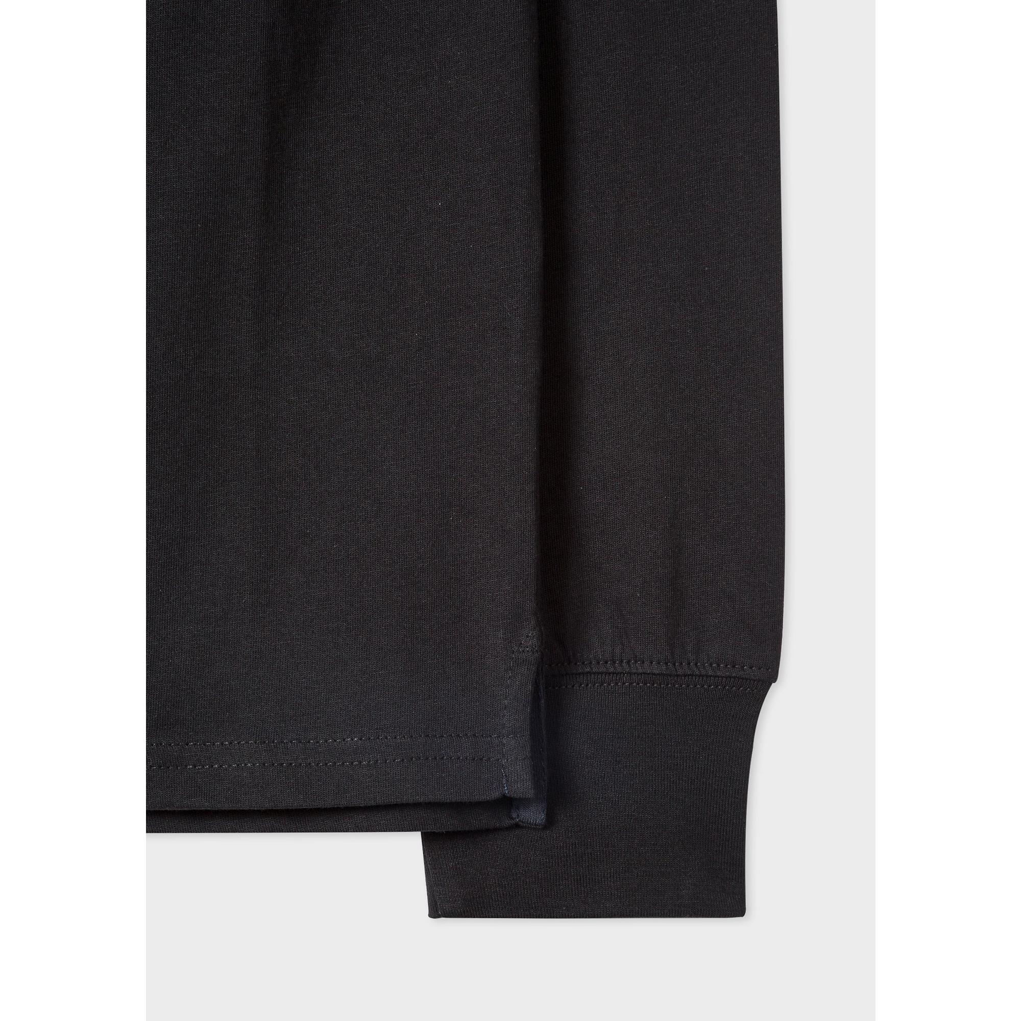 Product image 7 of 7 of PS By Paul Smith Men's Cotton Zebra Logo Long-Sleeve T-Shirt - Black