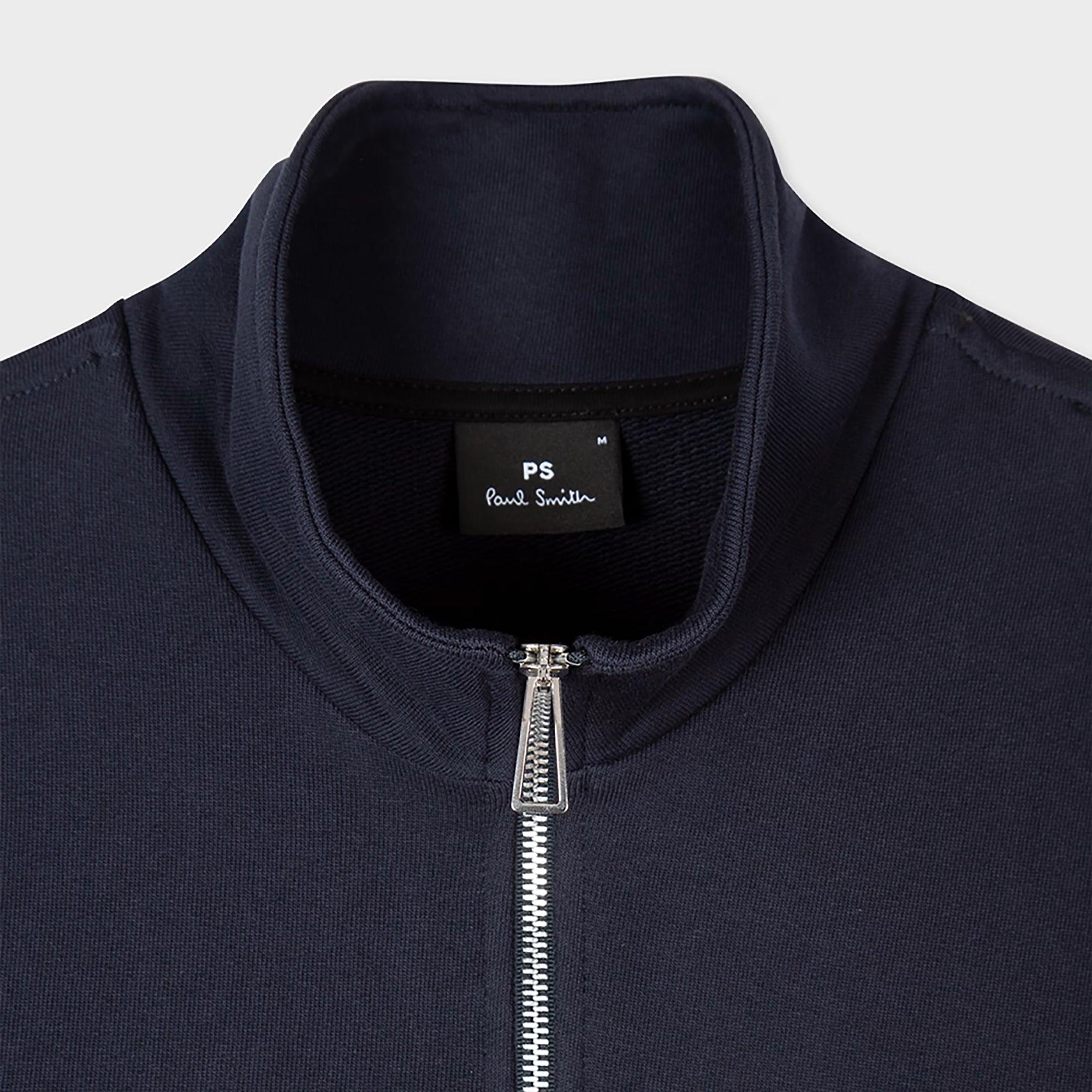 Product image 4 of 6 of PS By Paul Smith Men's Cotton Zebra Logo Zip-Neck Sweatshirt - Navy