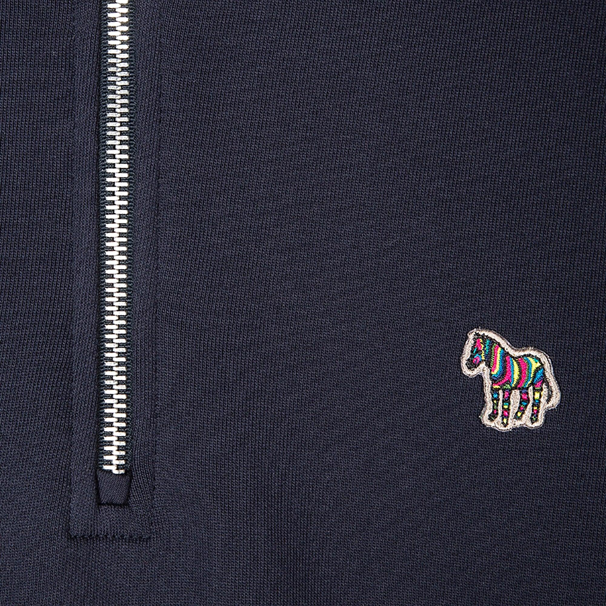 Product image 5 of 6 of PS By Paul Smith Men's Cotton Zebra Logo Zip-Neck Sweatshirt - Navy