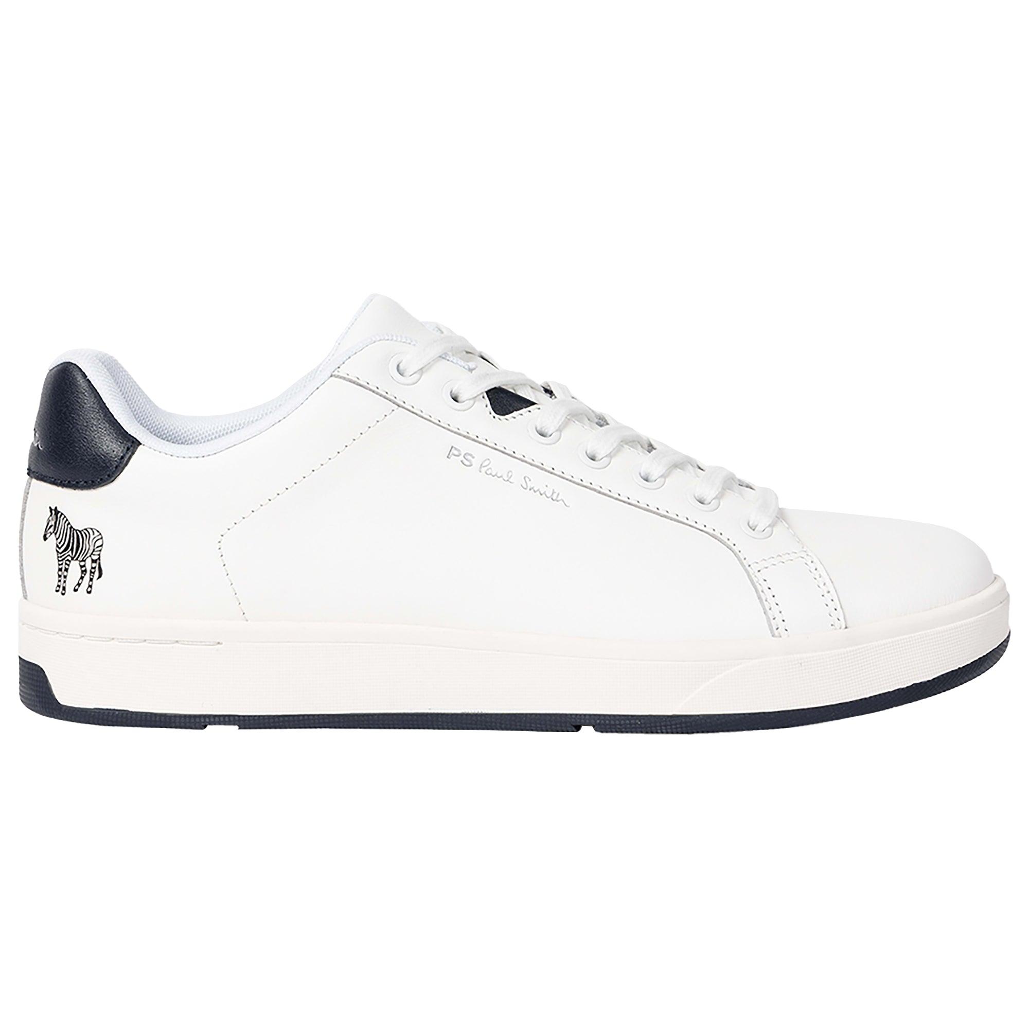 Product image 1 of 6 of PS By Paul Smith Men's Leather Albany Zebra Trainers - White