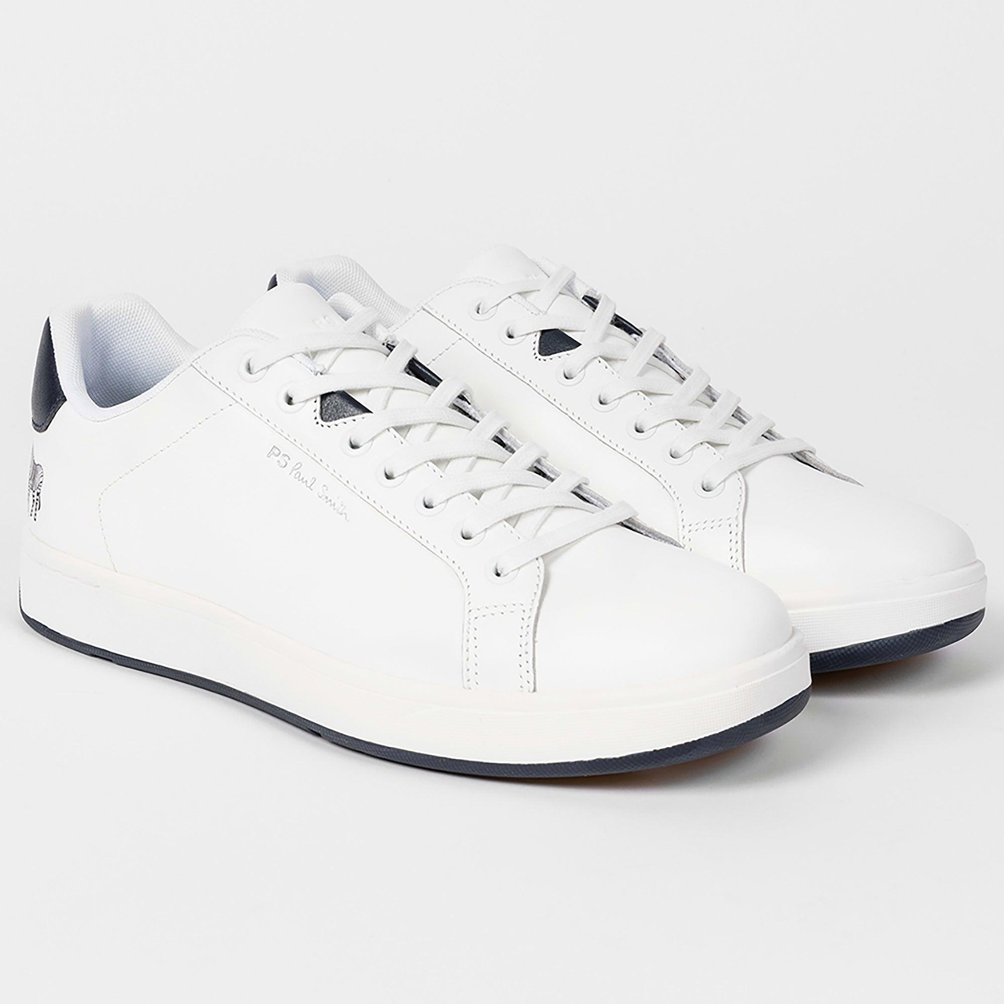 Product image 2 of 6 of PS By Paul Smith Men's Leather Albany Zebra Trainers - White