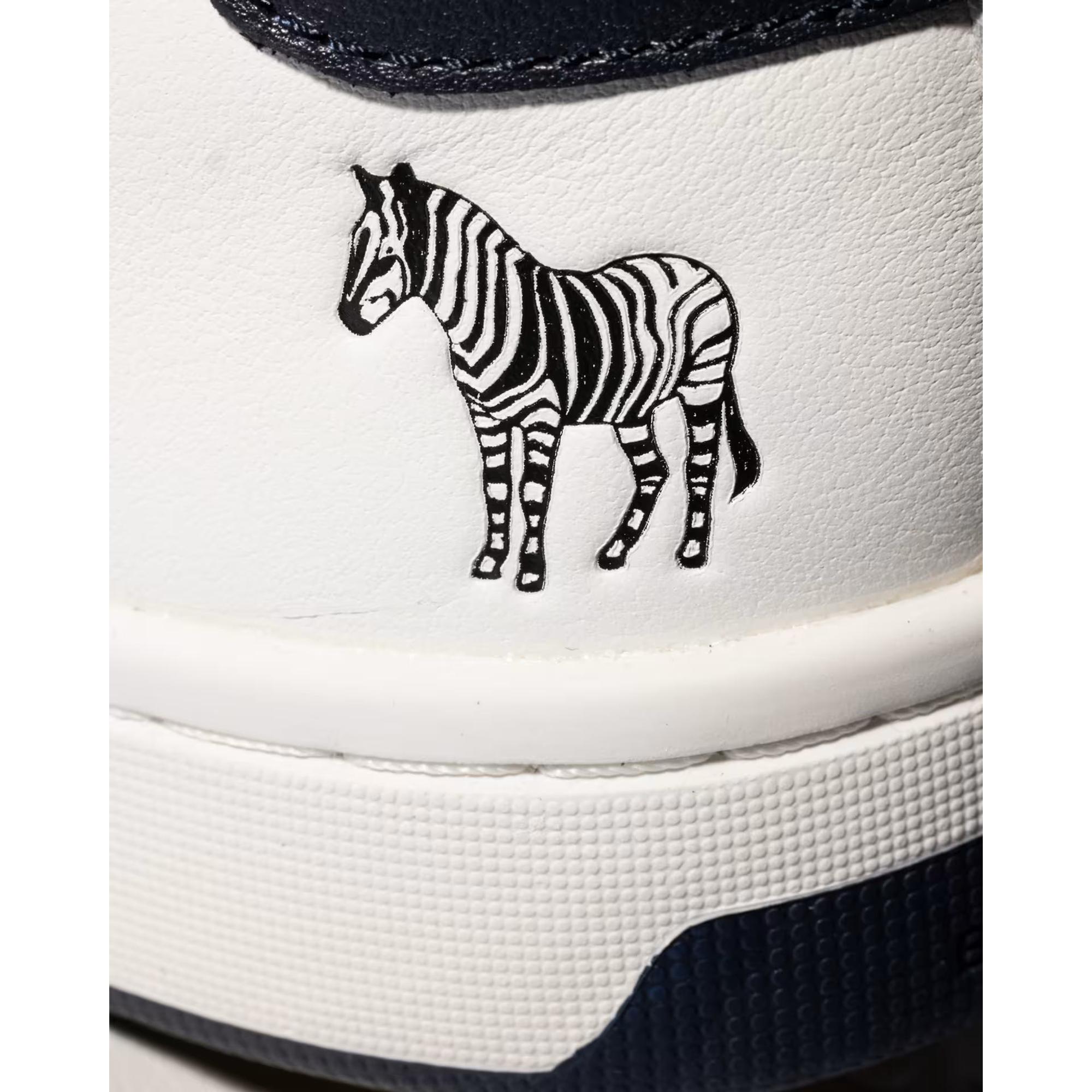 Product image 5 of 6 of PS By Paul Smith Men's Leather Albany Zebra Trainers - White