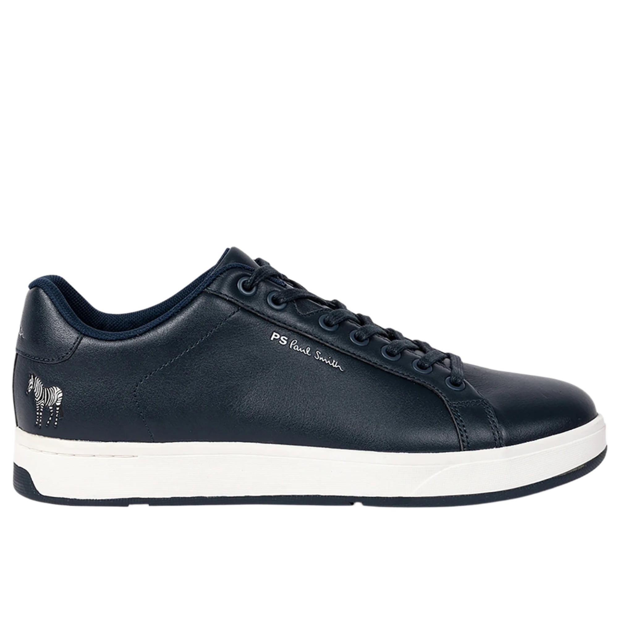 Product image 1 of 6 of PS By Paul Smith Men's Leather 'Albany' 'Zebra' Trainers - Navy