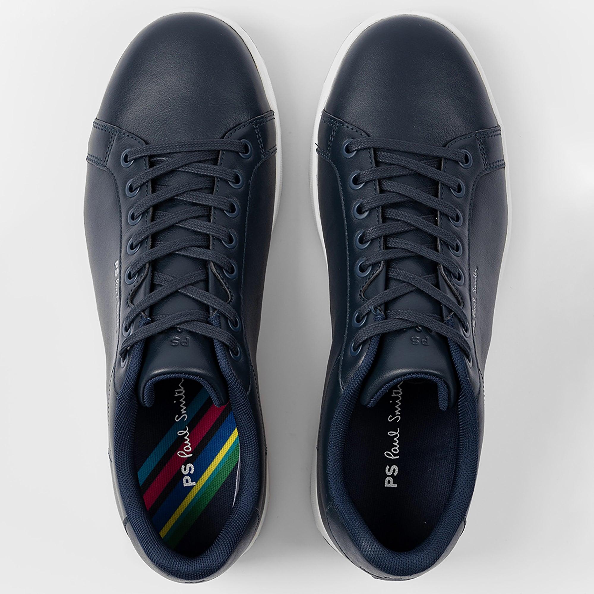 Product image 3 of 6 of PS By Paul Smith Men's Leather 'Albany' 'Zebra' Trainers - Navy