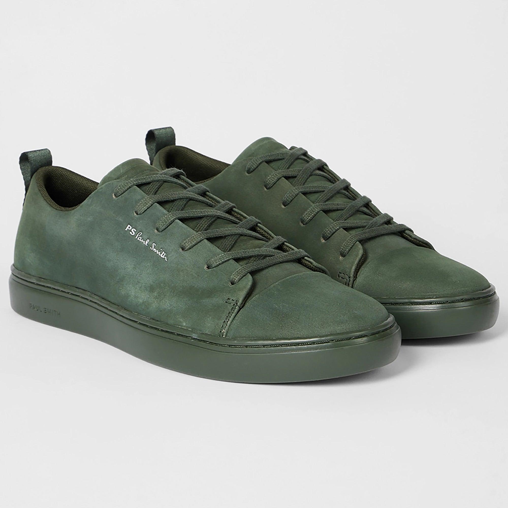 Product image 2 of 5 of PS By Paul Smith Men's Nubuck Leather Lee Trainers - Dark Green