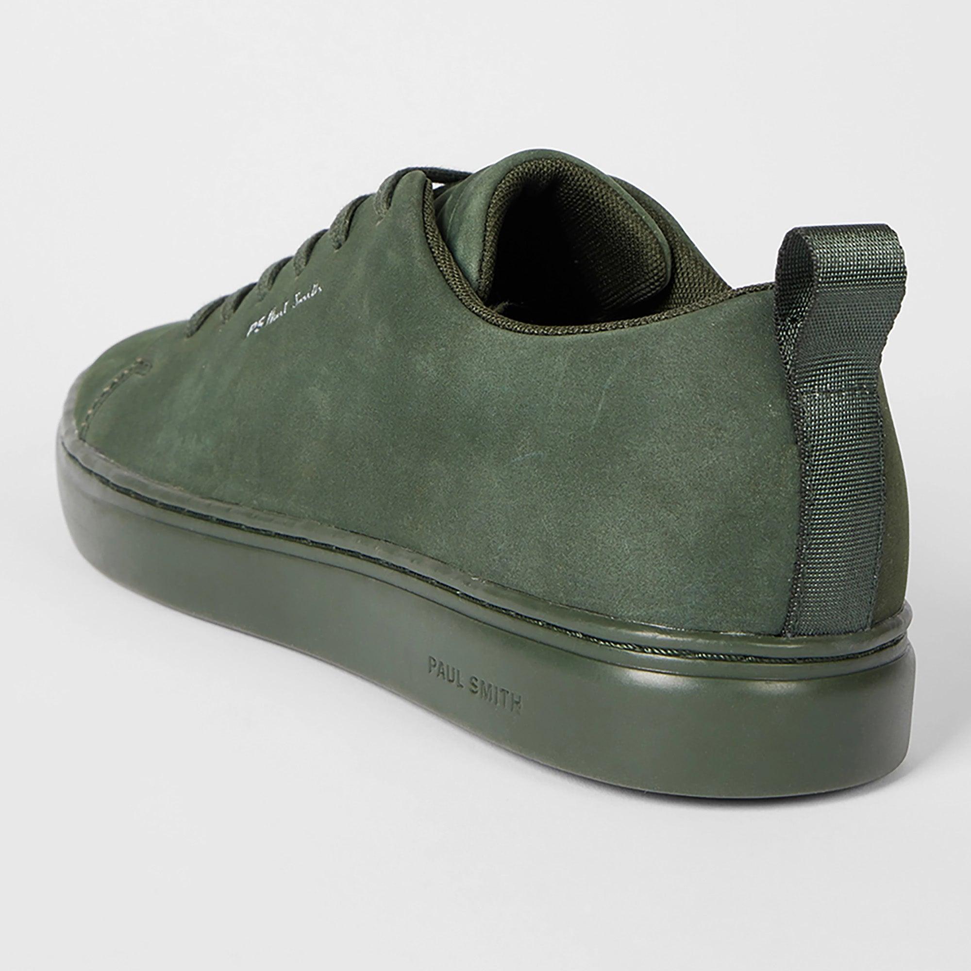 Product image 4 of 5 of PS By Paul Smith Men's Nubuck Leather Lee Trainers - Dark Green