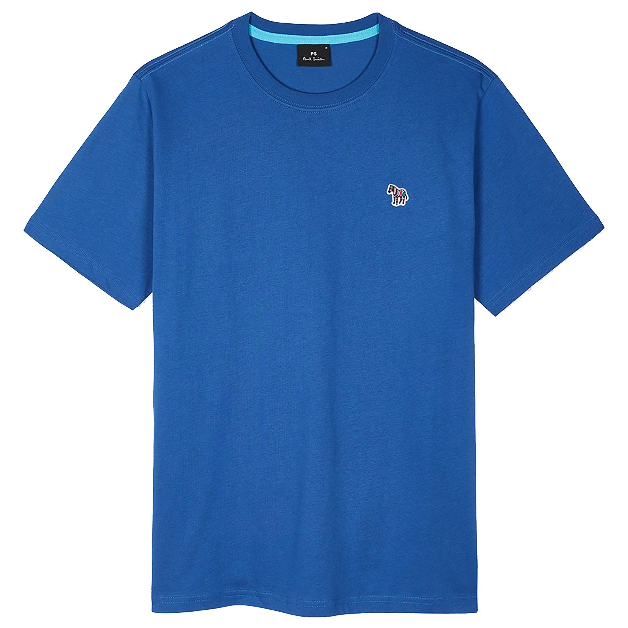 Product image 1 of 2 of PS By Paul Smith Men's Organic Cotton Zebra Logo T-Shirt - Ocean Blue