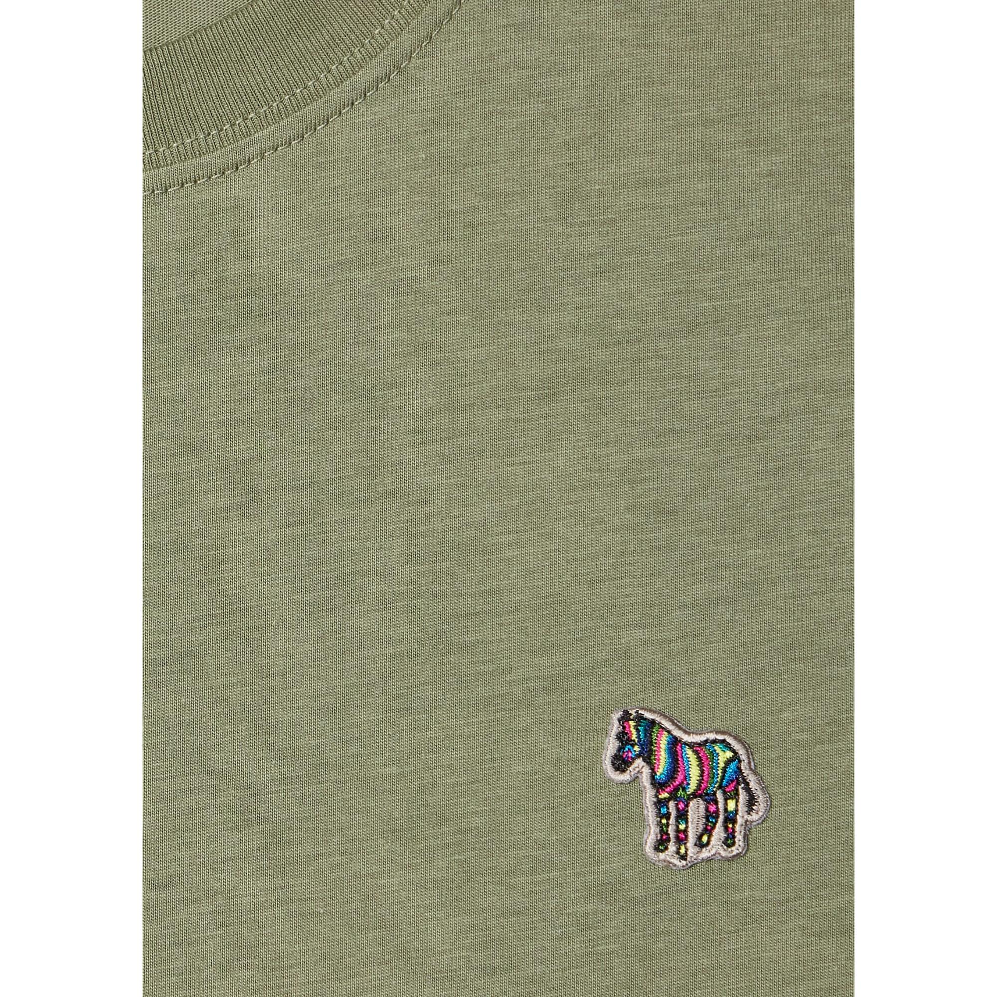 Product image 2 of 5 of PS By Paul Smith Men's Organic Cotton Zebra Logo T-Shirt - Washed Green