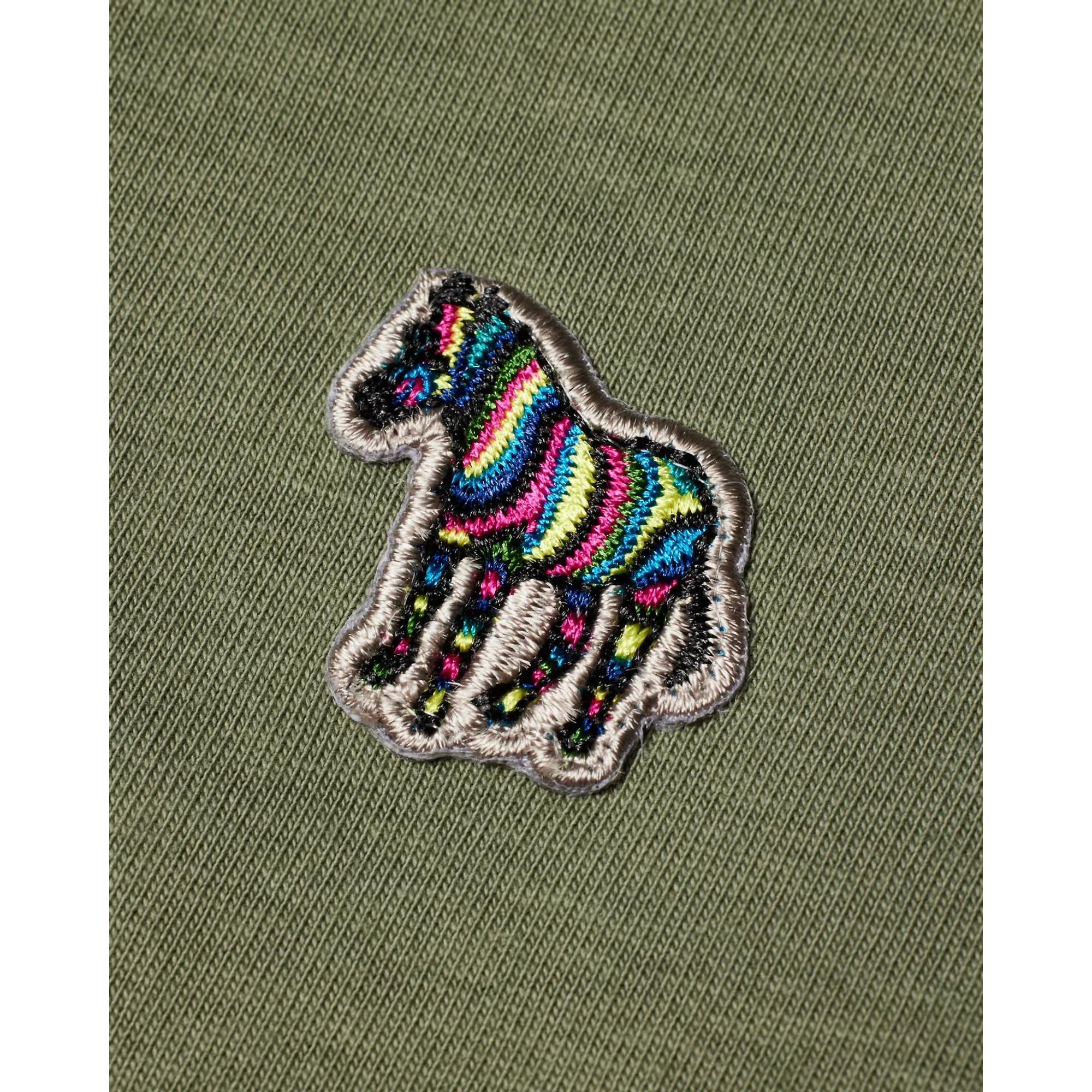 Product image 4 of 5 of PS By Paul Smith Men's Organic Cotton Zebra Logo T-Shirt - Washed Green