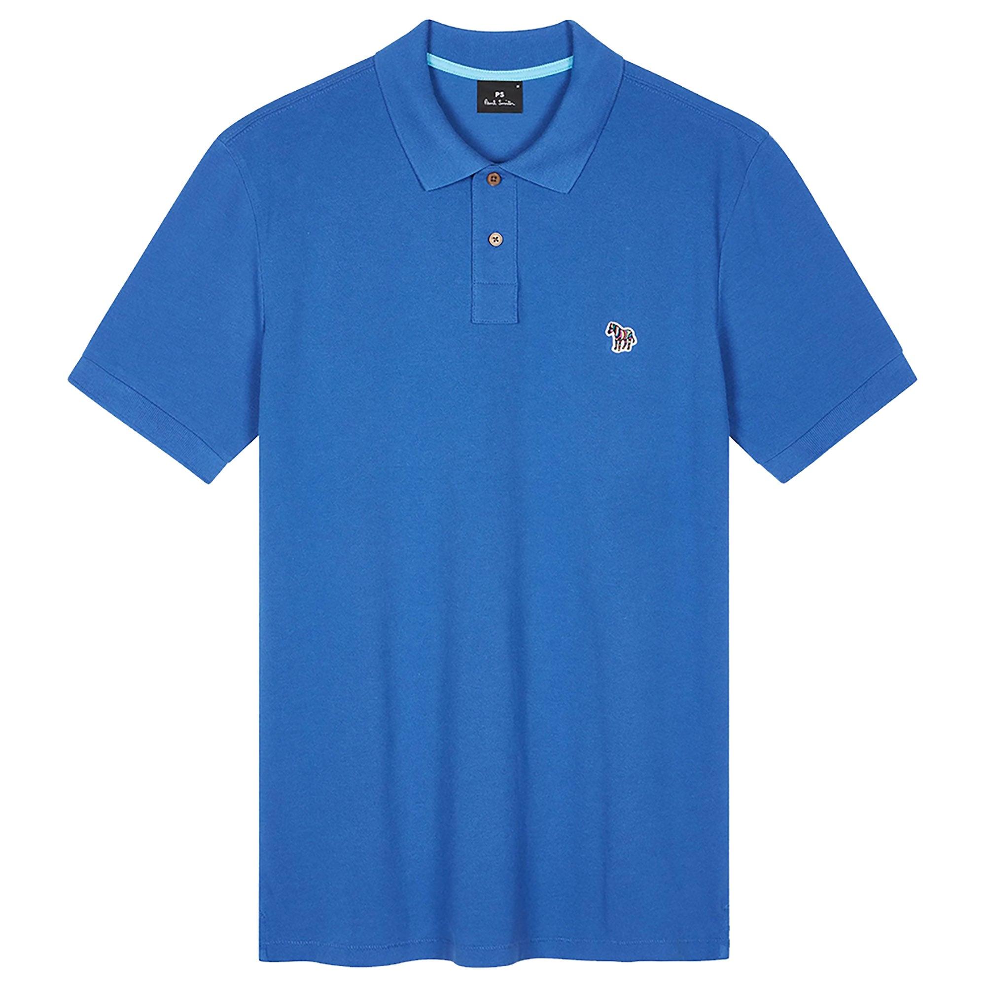 Product image 1 of 2 of PS By Paul Smith Men's Organic Cotton Zebra Polo Shirt - Ocean Blue