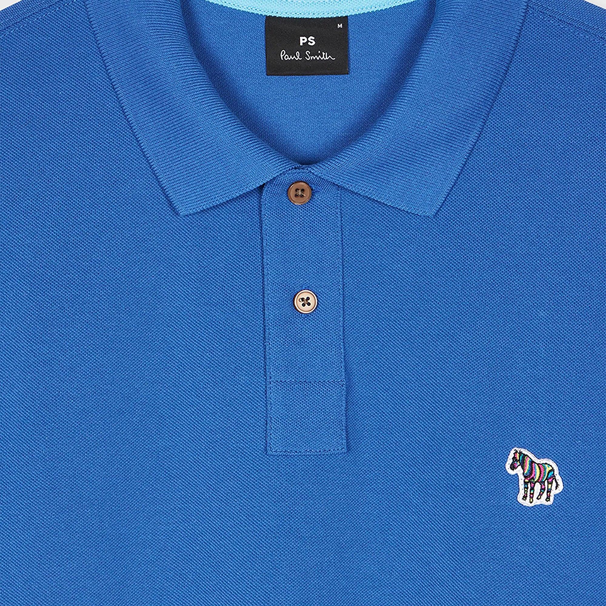 Product image 2 of 2 of PS By Paul Smith Men's Organic Cotton Zebra Polo Shirt - Ocean Blue