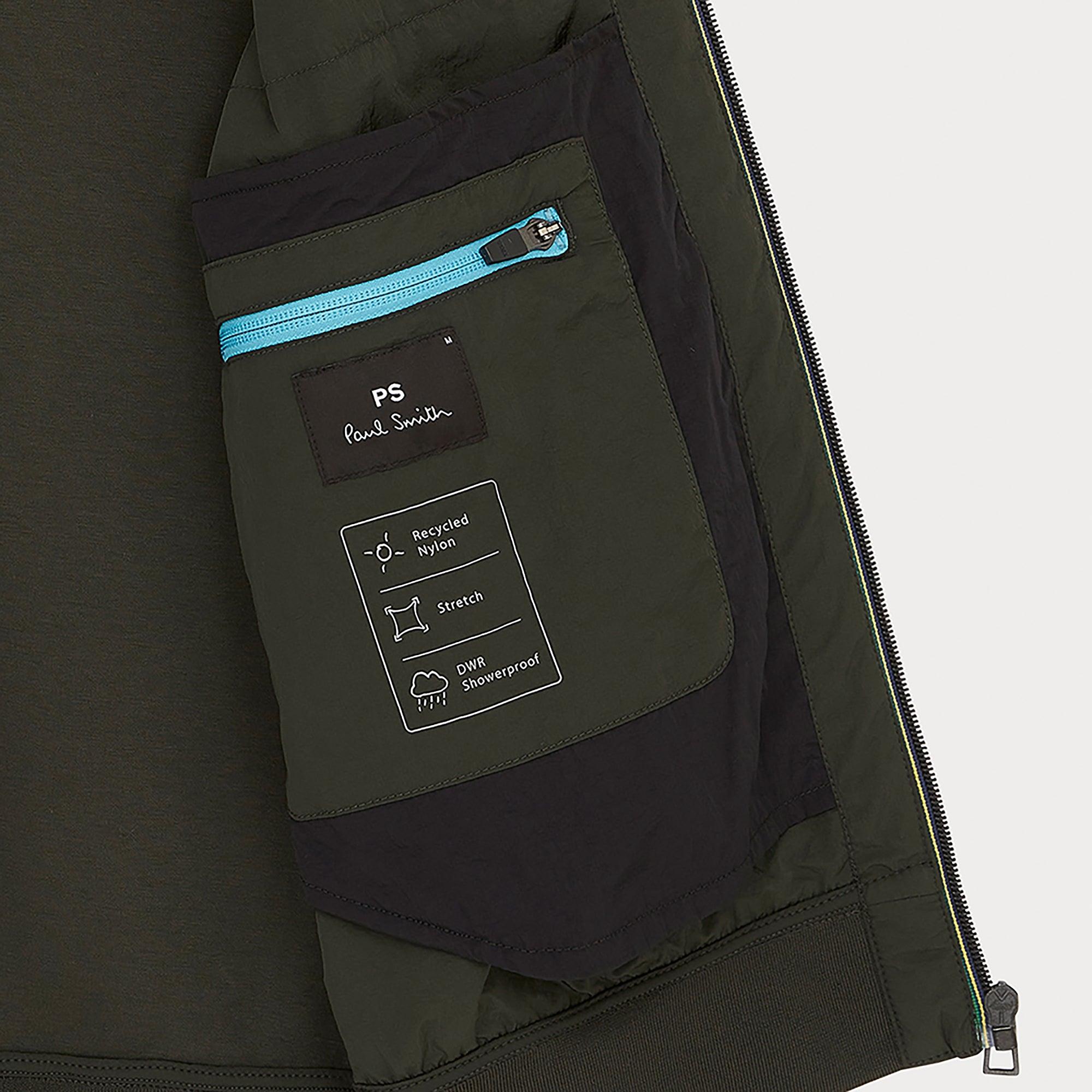 Product image 3 of 4 of PS By Paul Smith Men's 'Sports Stripe' Mixed Media Gilet - Green