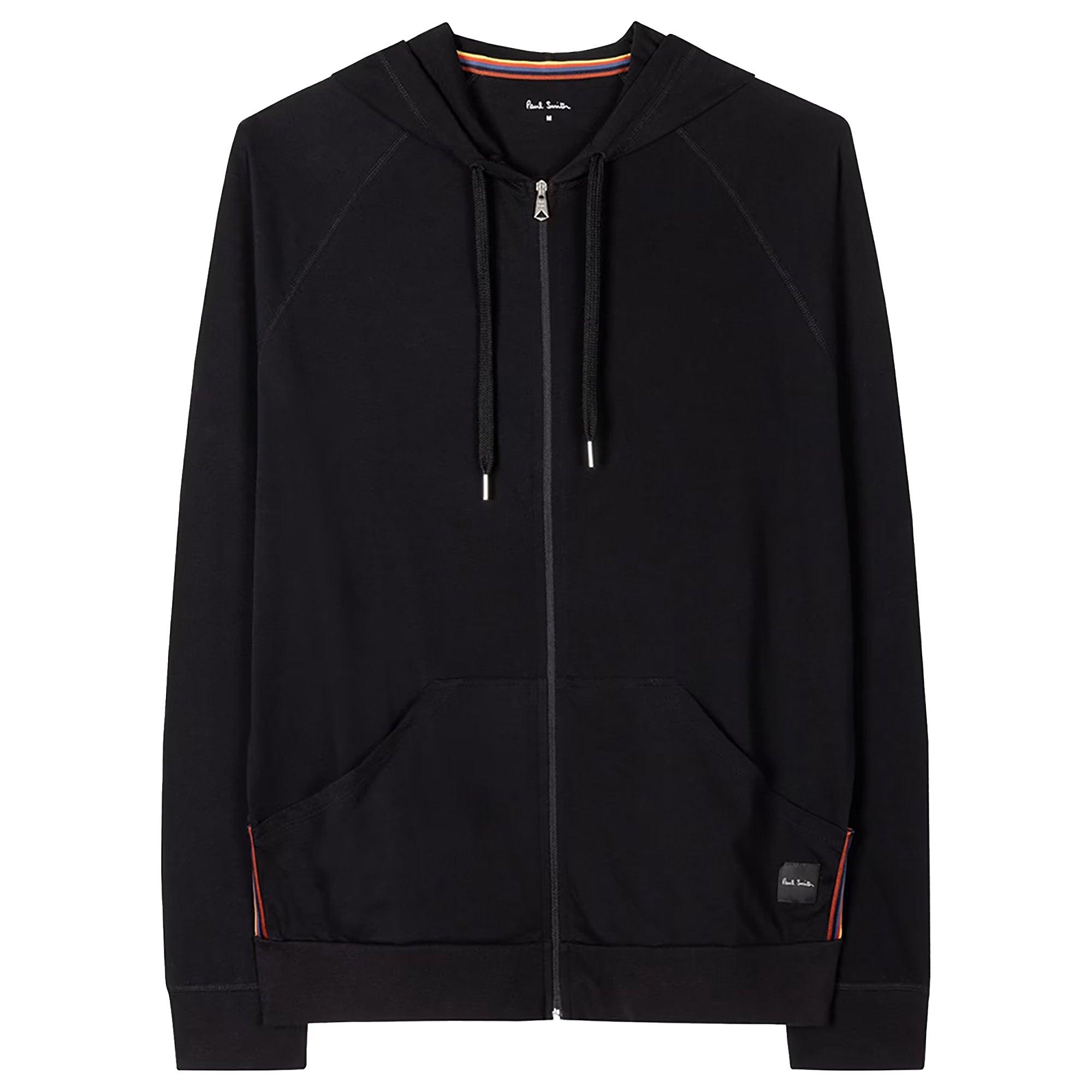 Paul Smith Men's Jersey Cotton Zip Lounge Hoodie - Black