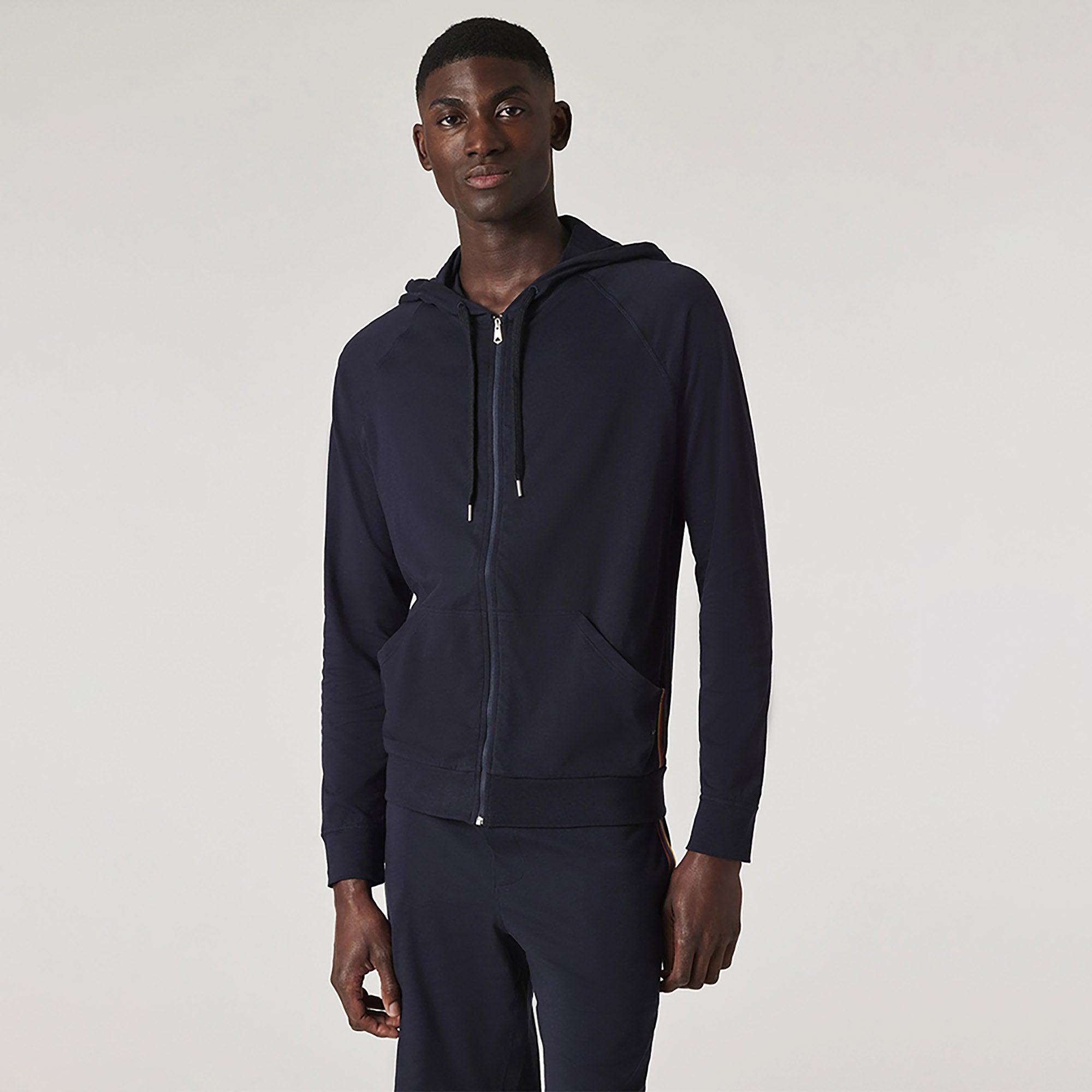 Product image 2 of 6 of Paul Smith Men's Jersey Cotton Zip Lounge Hoodie - Navy