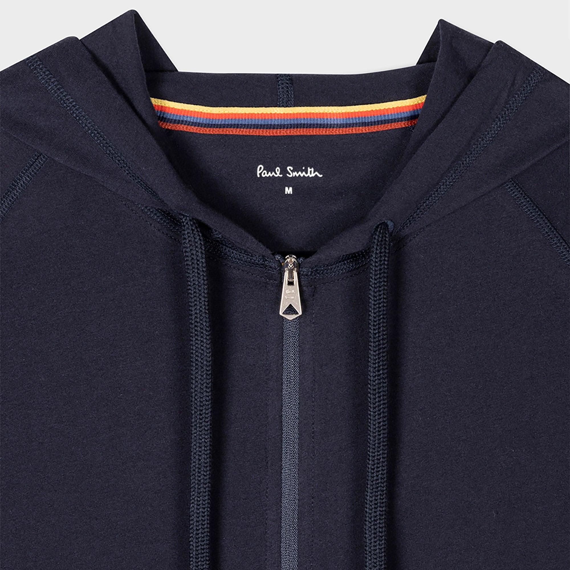 Product image 5 of 6 of Paul Smith Men's Jersey Cotton Zip Lounge Hoodie - Navy