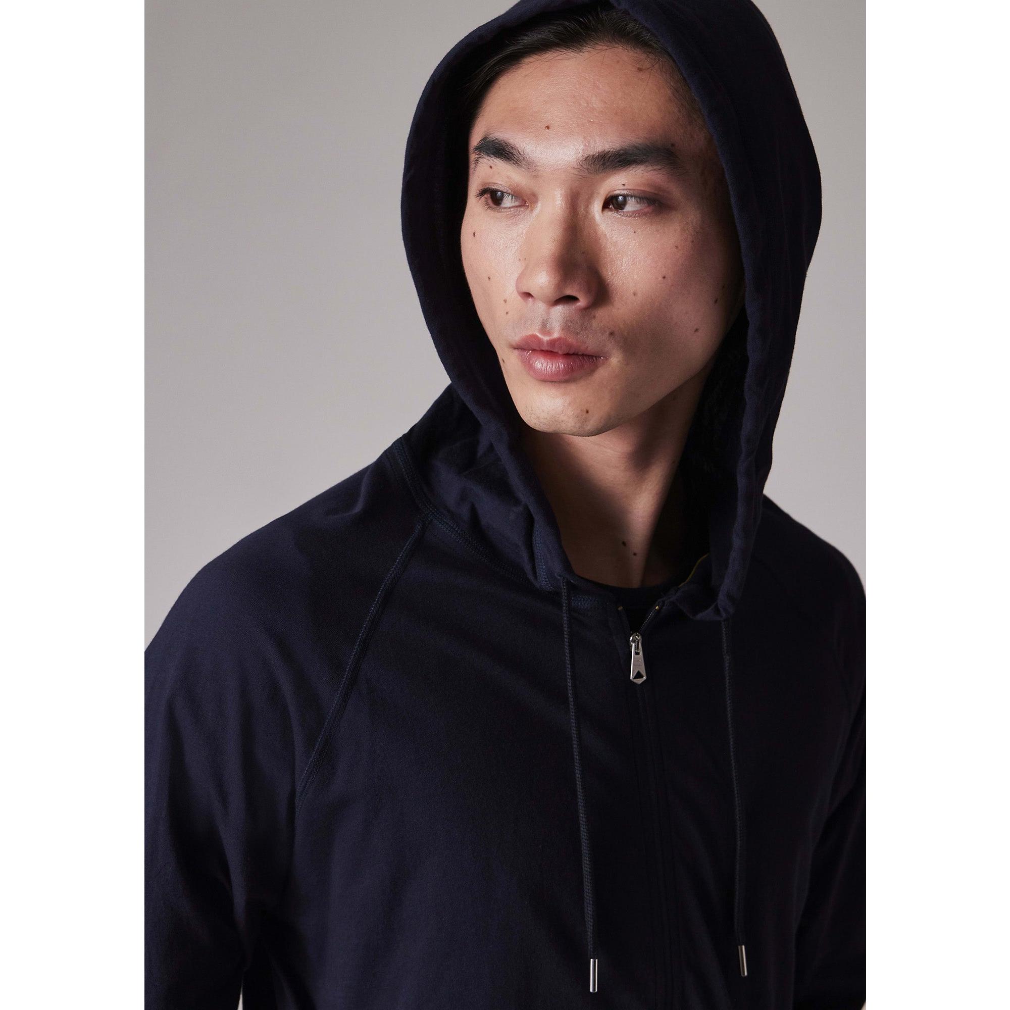 Product image 3 of 7 of Paul Smith Men's Jersey Cotton Zip Lounge Hoodie - Navy