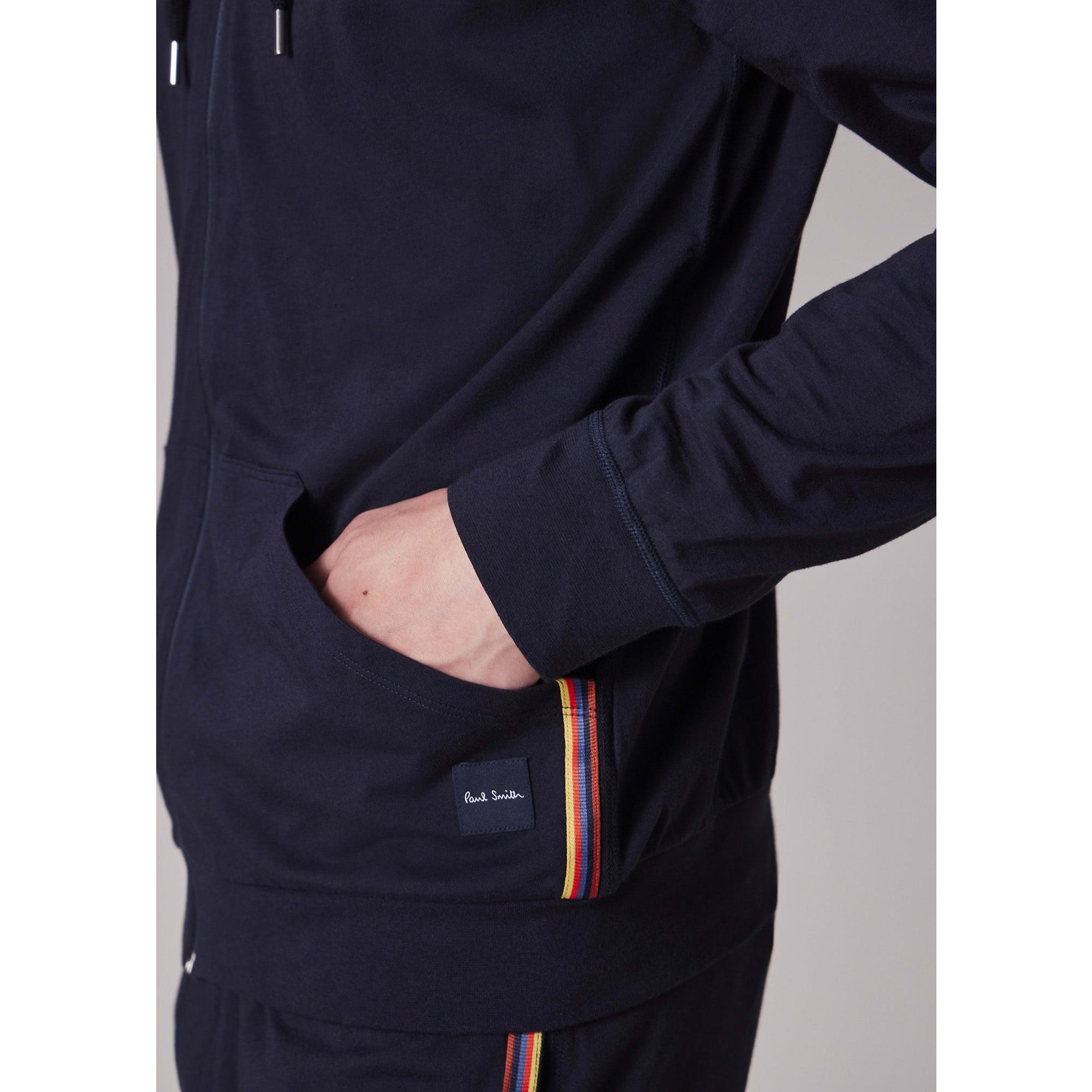 Product image 3 of 7 of Paul Smith Men's Jersey Cotton Zip Lounge Hoodie - Navy