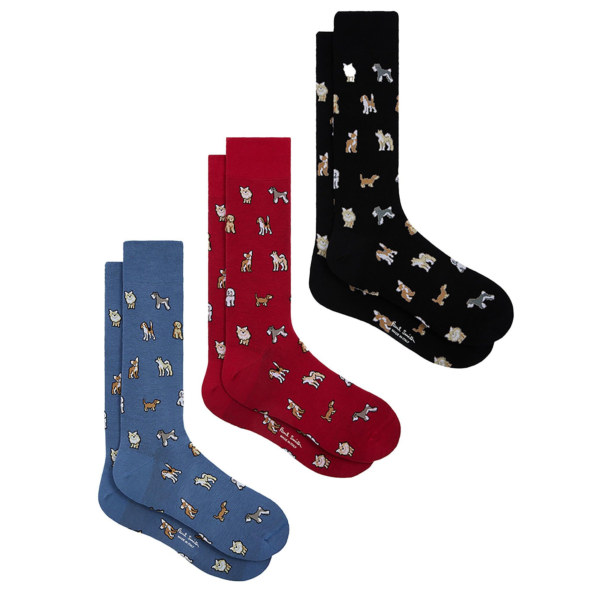 Product image 1 of 4 of Paul Smith Men's Kyoto Dog 3 Pack Socks - Mix