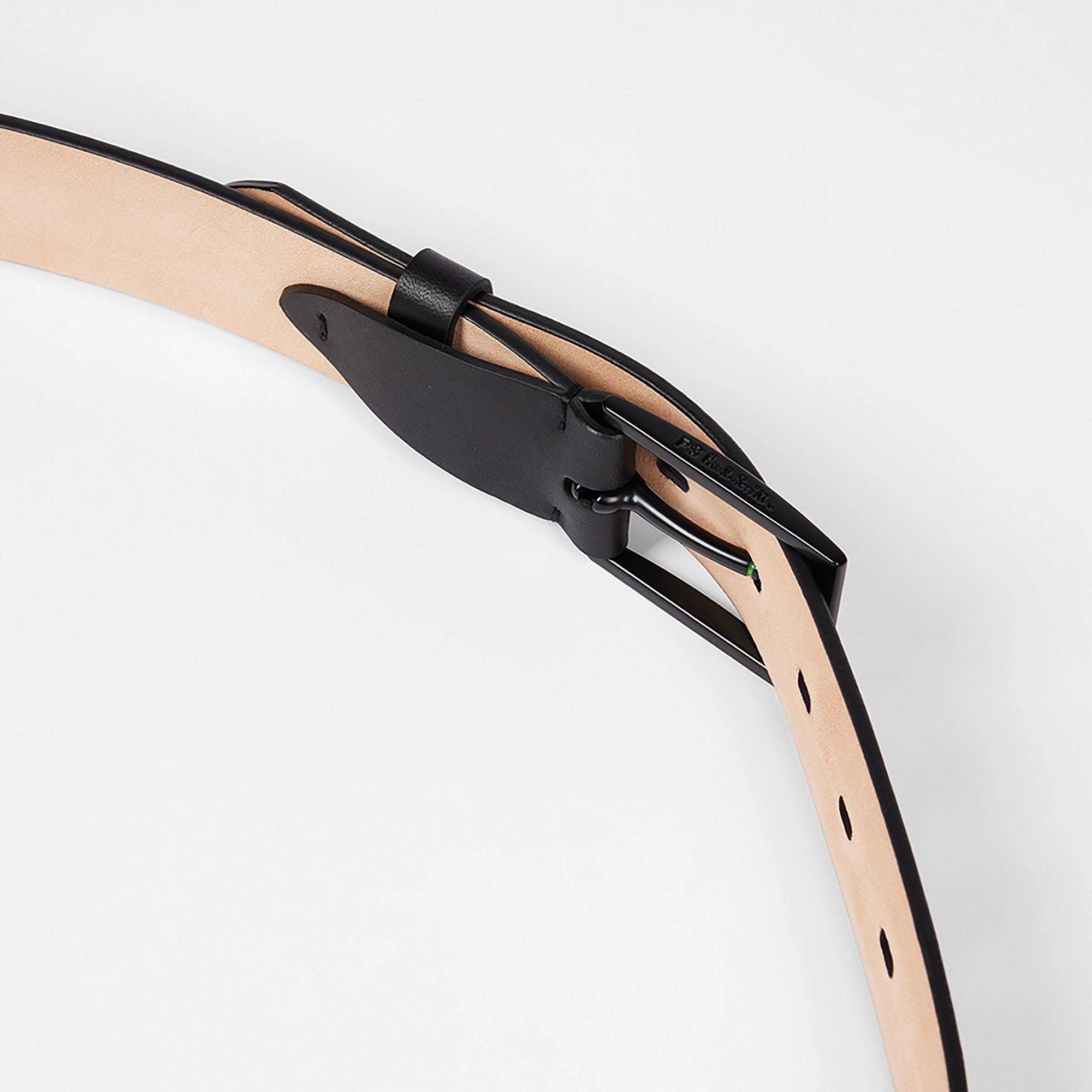 Product image 3 of 3 of Paul Smith Men's Leather 'Sports Stripe' Belt - Black