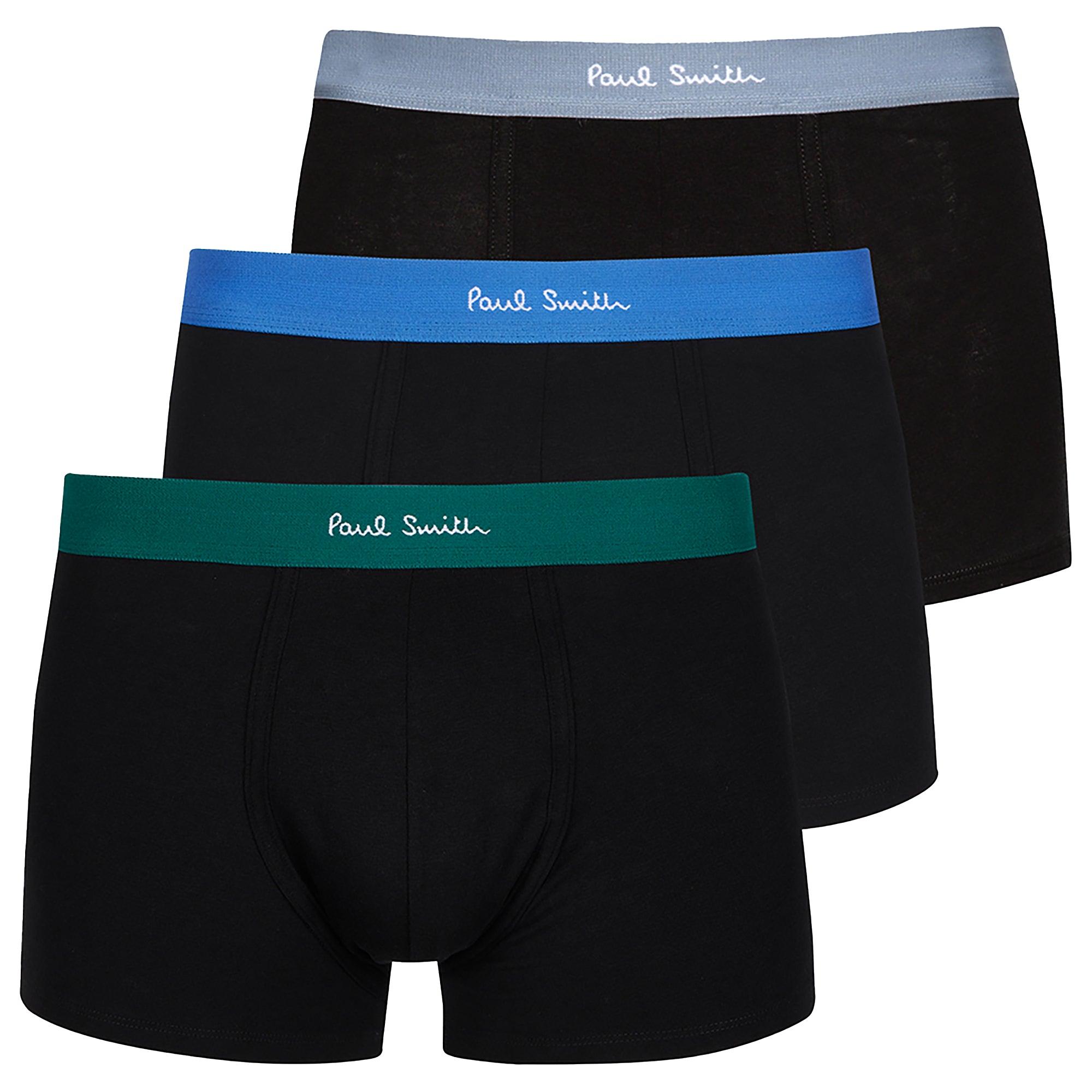 Product image 1 of 5 of Paul Smith Men's Mix Waistband 3 Pack Trunks - Black