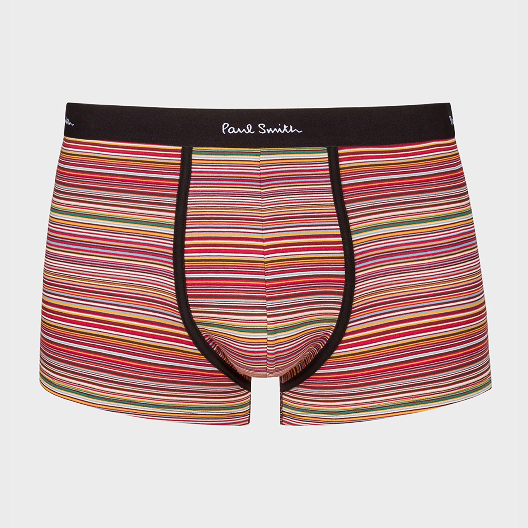 Product image 3 of 6 of Paul Smith Men's Organic-Cotton Mixed Stripe 3 Pack Boxer Briefs - Black