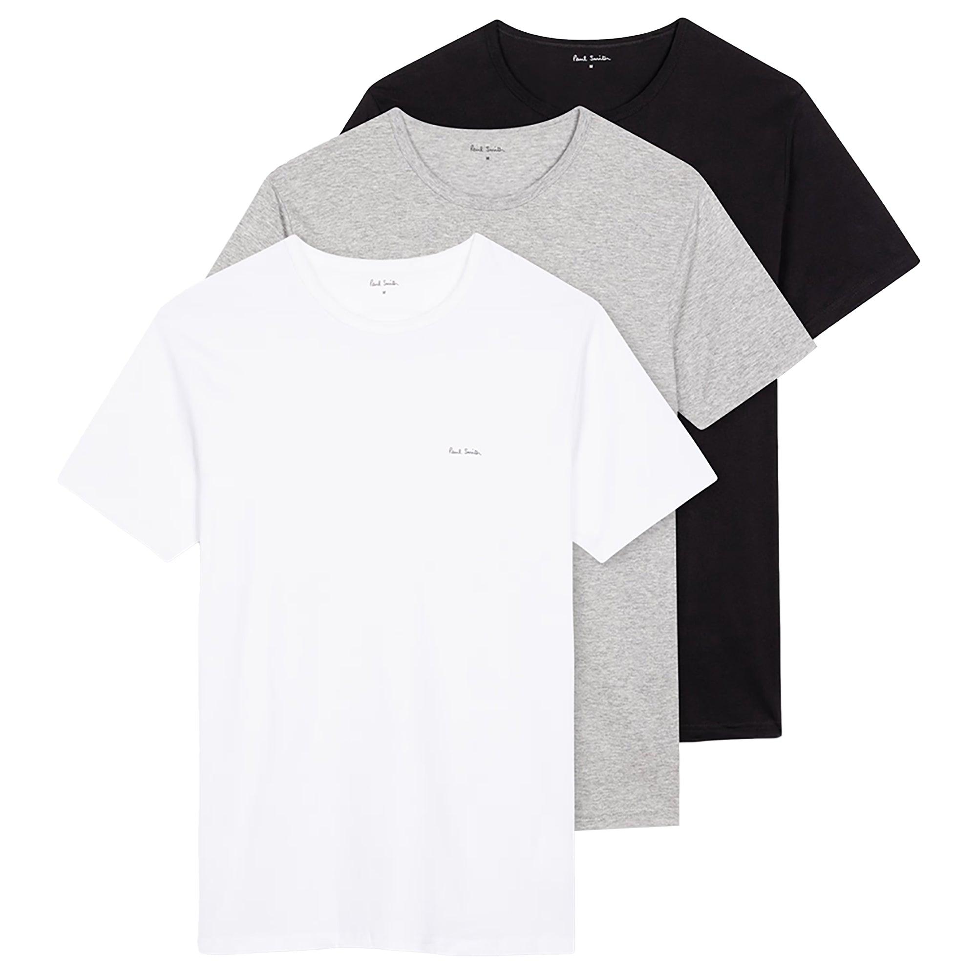 Product image 1 of 12 of Paul Smith Men's Organic Cotton Logo 3 Pack Lounge T-Shirts - Mixed