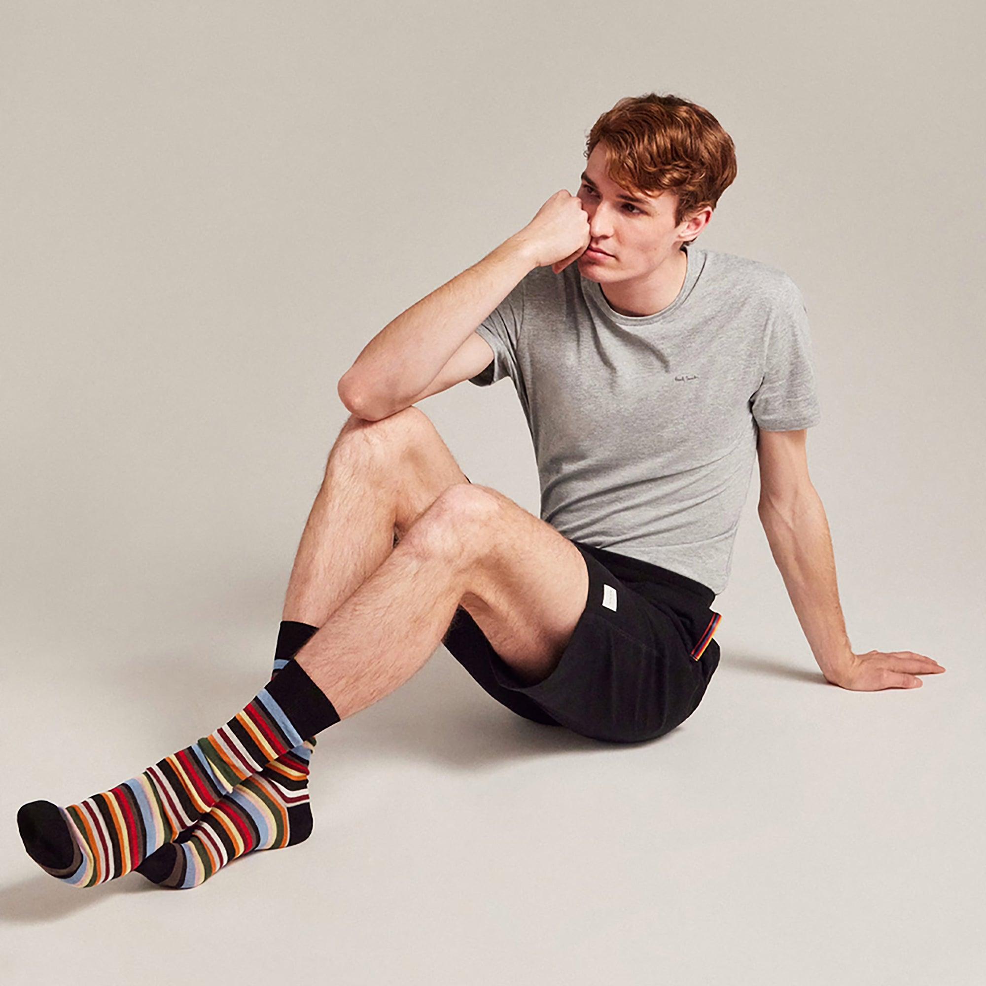 Product image 4 of 12 of Paul Smith Men's Organic Cotton Logo 3 Pack Lounge T-Shirts - Mixed