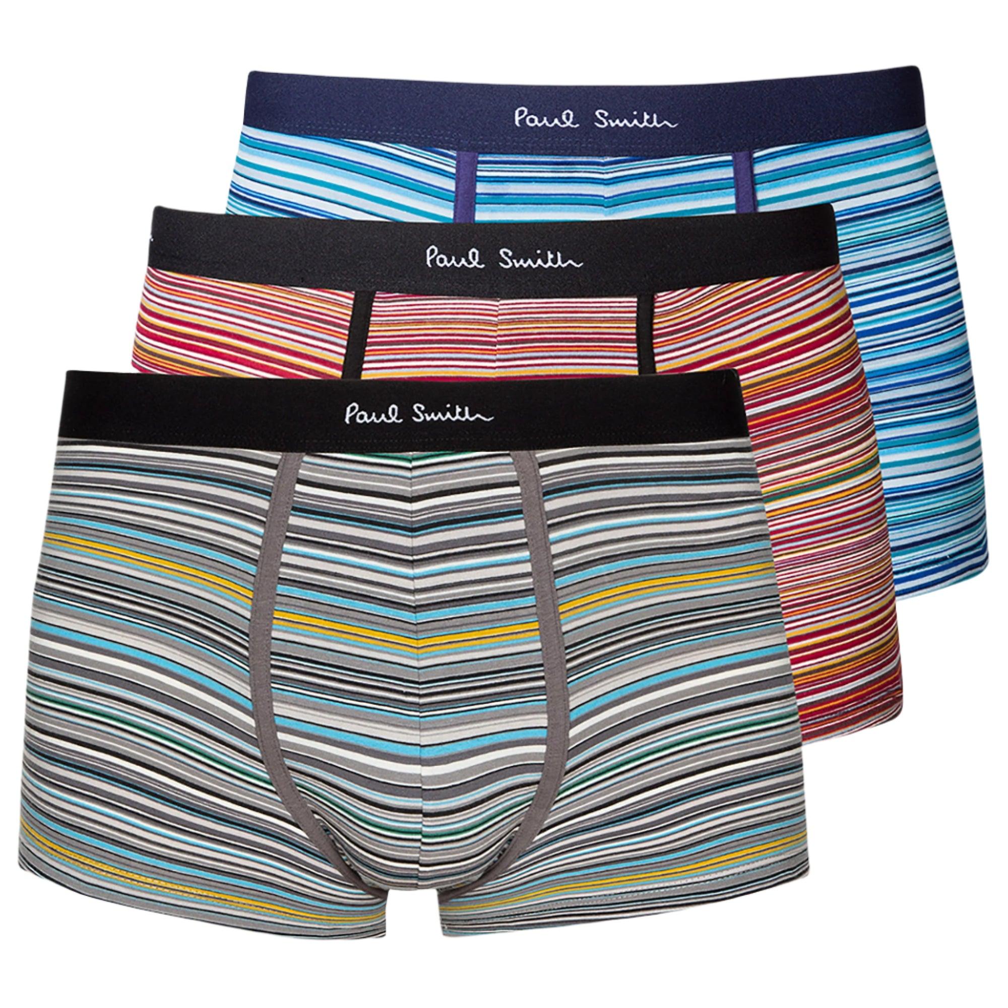 Product image 1 of 8 of Paul Smith Men's Signature 3 Pack Boxer Briefs / Trunks - Multicolour