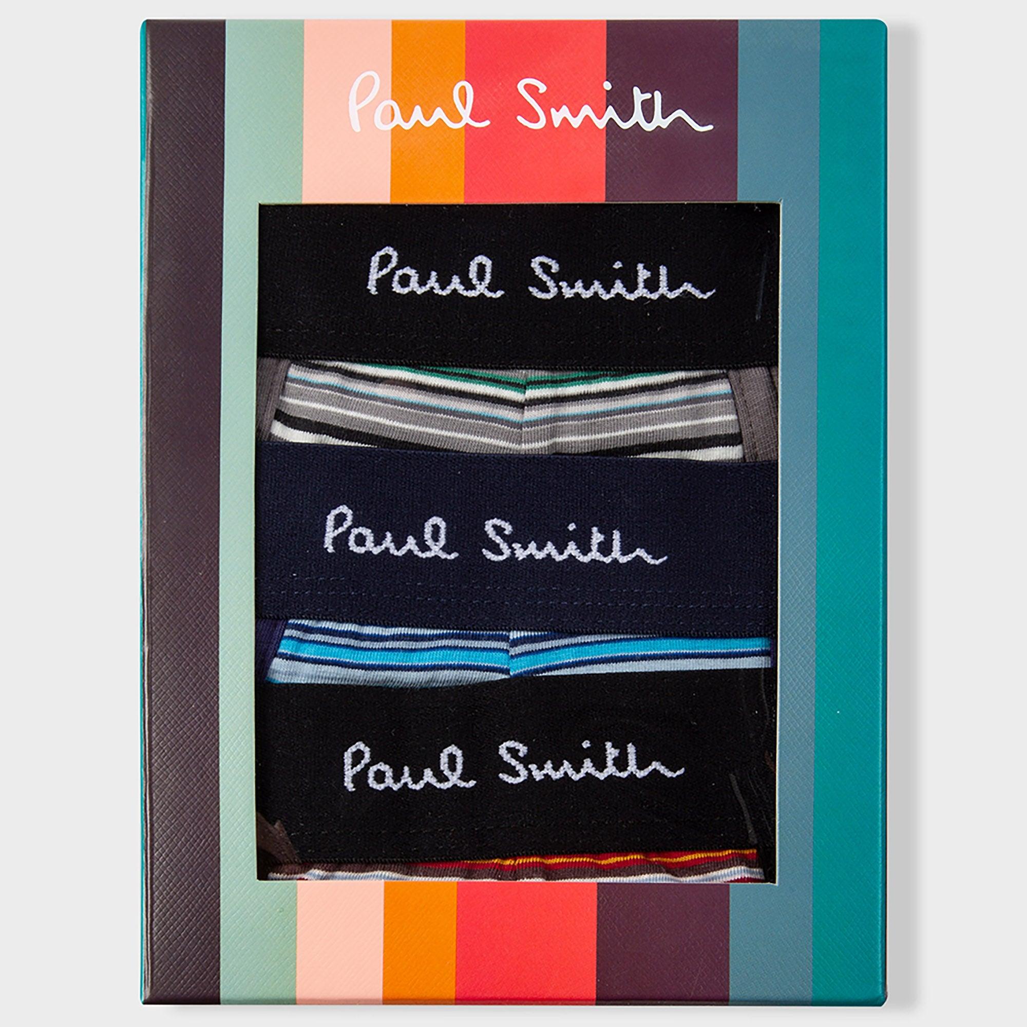 Product image 2 of 8 of Paul Smith Men's Signature 3 Pack Boxer Briefs / Trunks - Multicolour